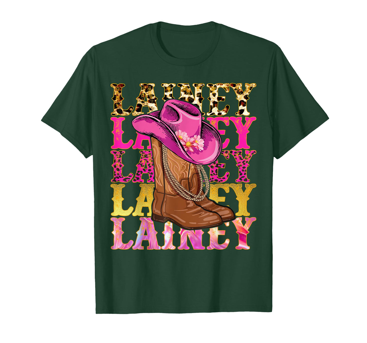Lainey First Name Personalized Birthday Cowgirl Outfit T-Shirt