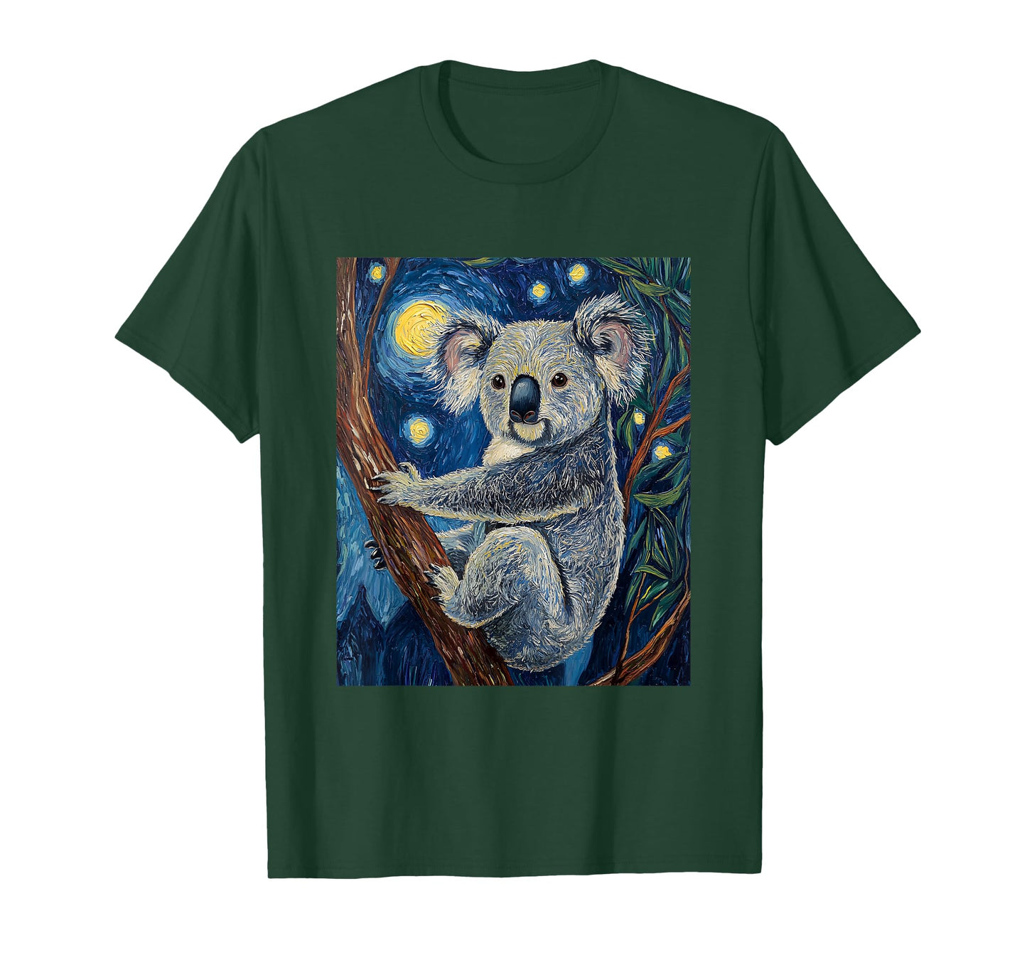 Cute Koala Bear - Van Gogh Style - Starry Night Graphic T-Shirt