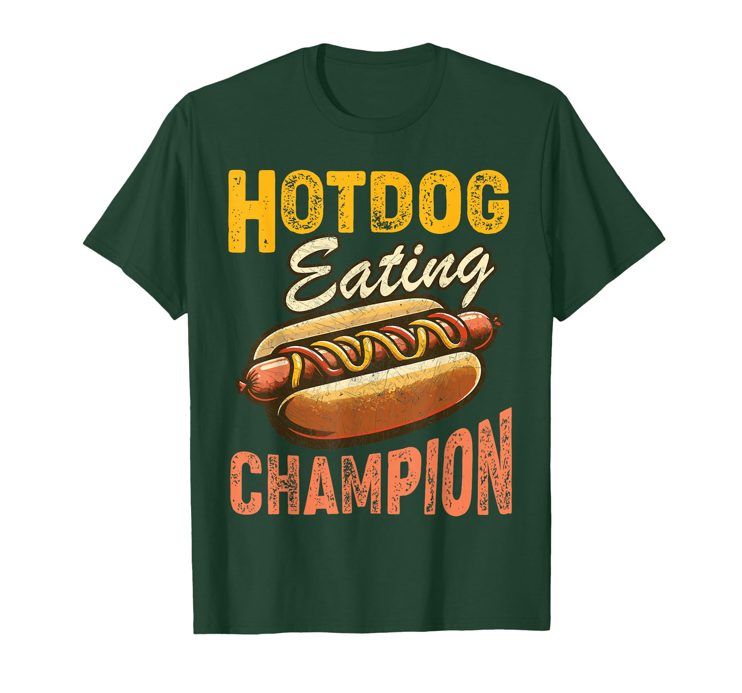 Funny Hotdog Eating Champion Estate Fair Retro Food Contest T-Shirt