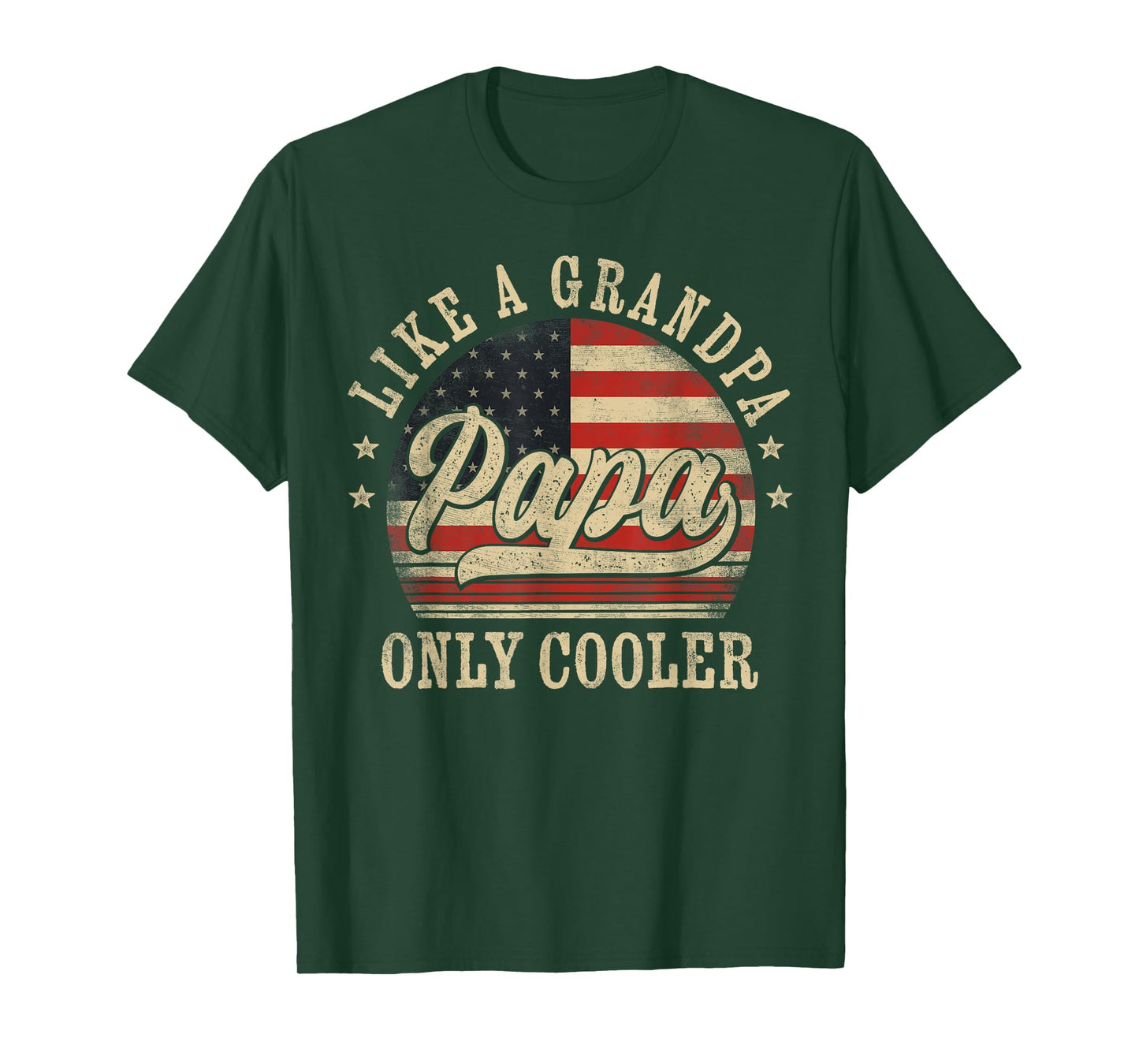 Papa Like a Grandpa Only Cooler Papa Father's Day T-Shirt