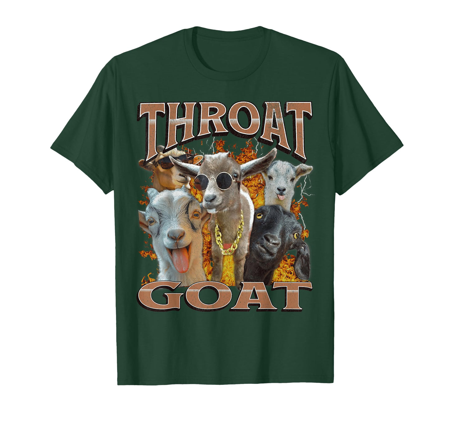 MildlyPerturbed Throat Goat Funny Offensive Adult Humor Y2K Graphic Unisex-Adults T-Shirt Black Small