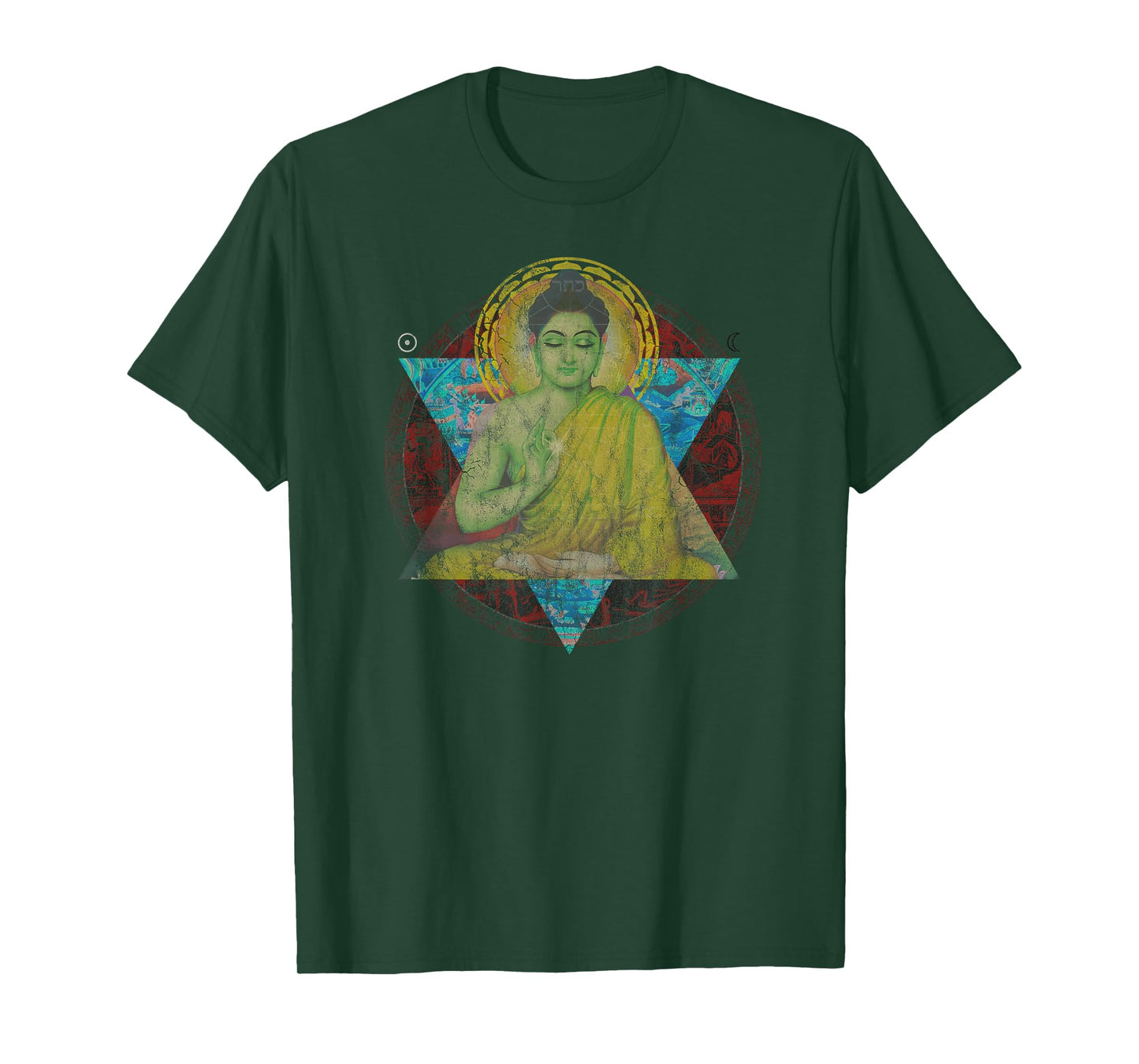 Yoga Buddhism Dharma Wheel Buddha Dharma Vintage Meditate T-Shirt