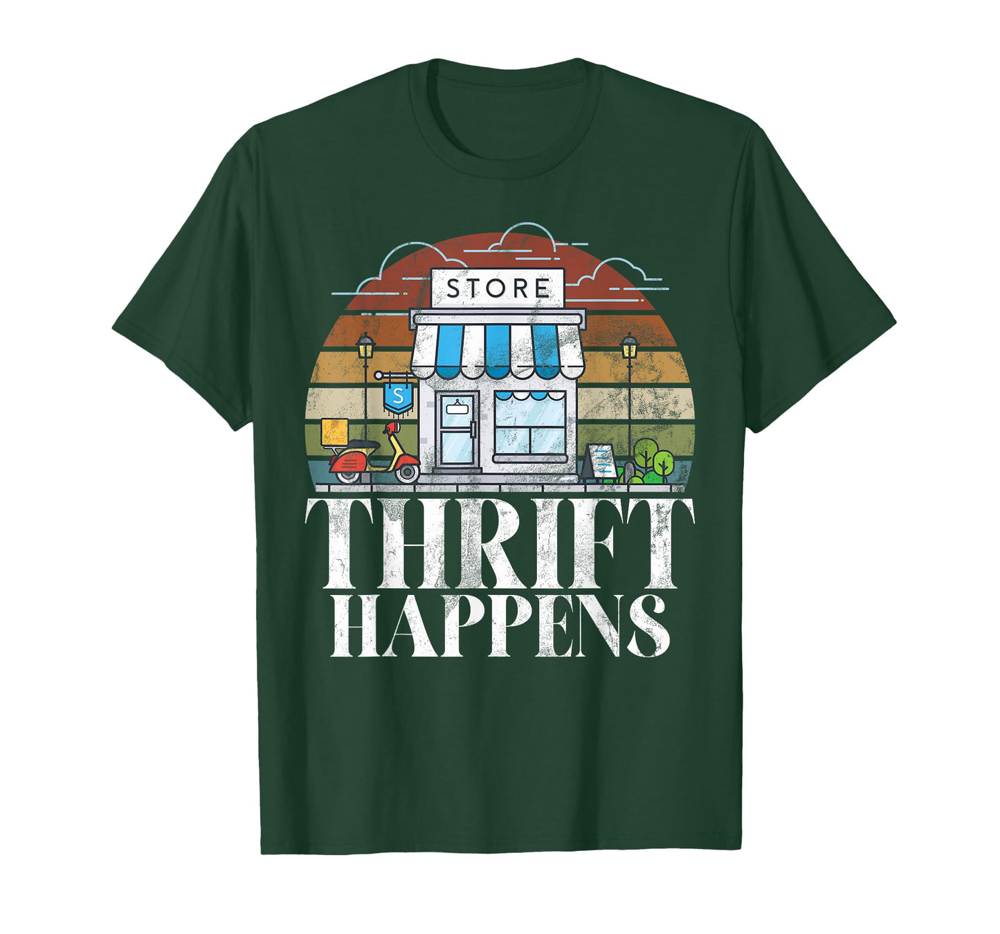 Thrifting Gifts Thrift Happens Thrifting T-Shirt - Unisex-Adults, Black, Small, Short Sleeve, T-Shirt