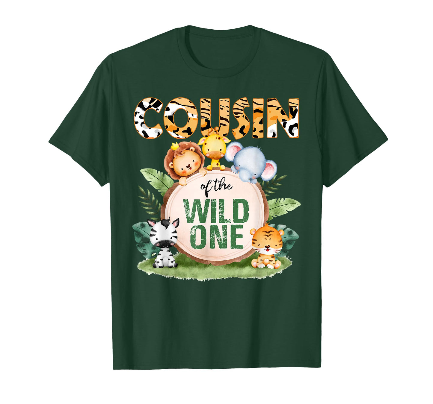 Cousin Of The Wild One 1st Birthday Safari Family Matching T-Shirt