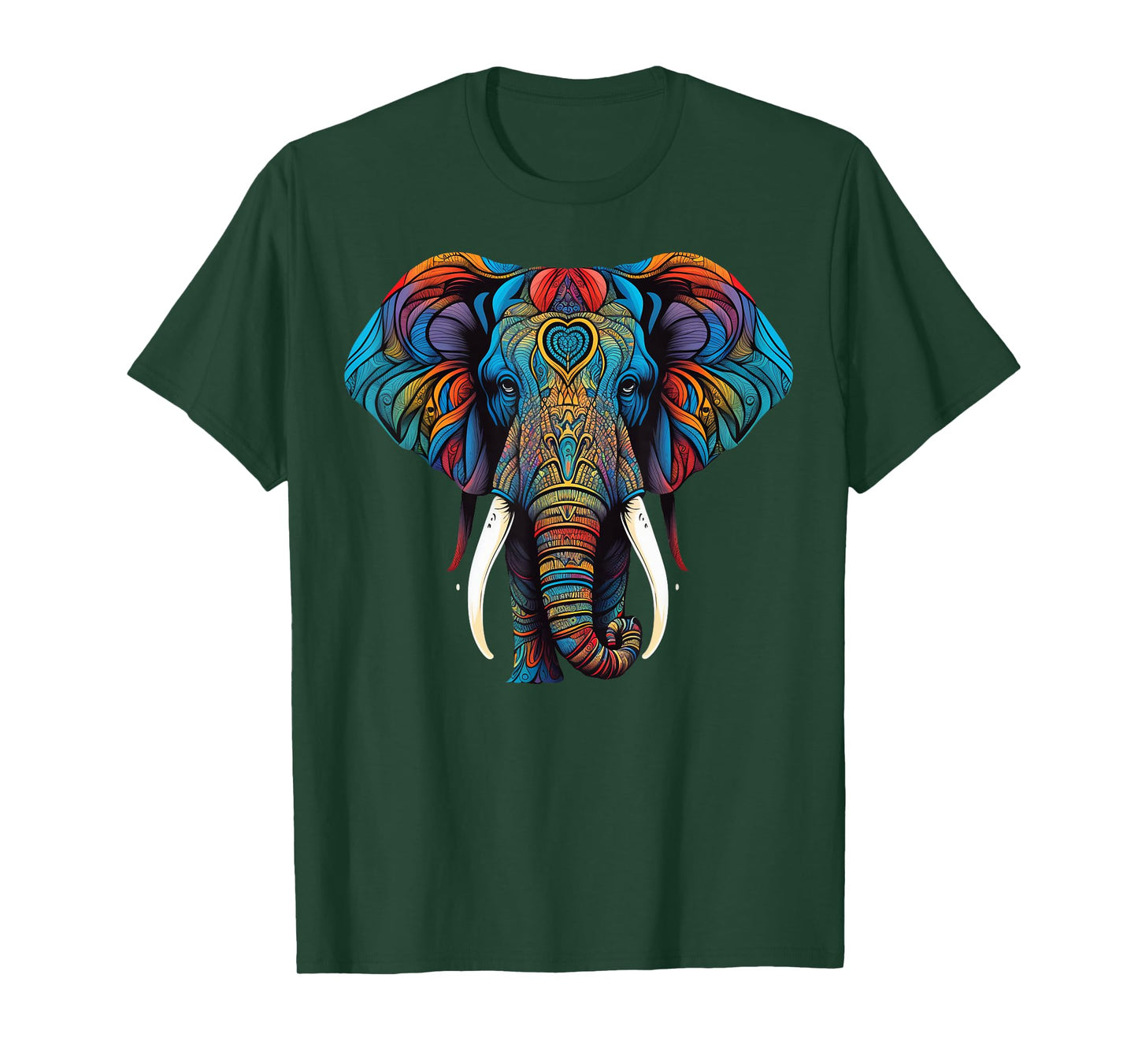 Geometry Elephant Mandala Art T-Shirt