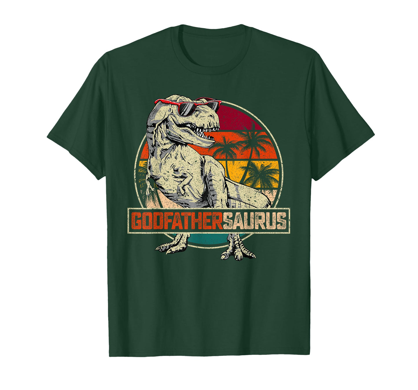 Godfathersaurus T Rex Dinosaur Godfather Saurus Family Match T-Shirt