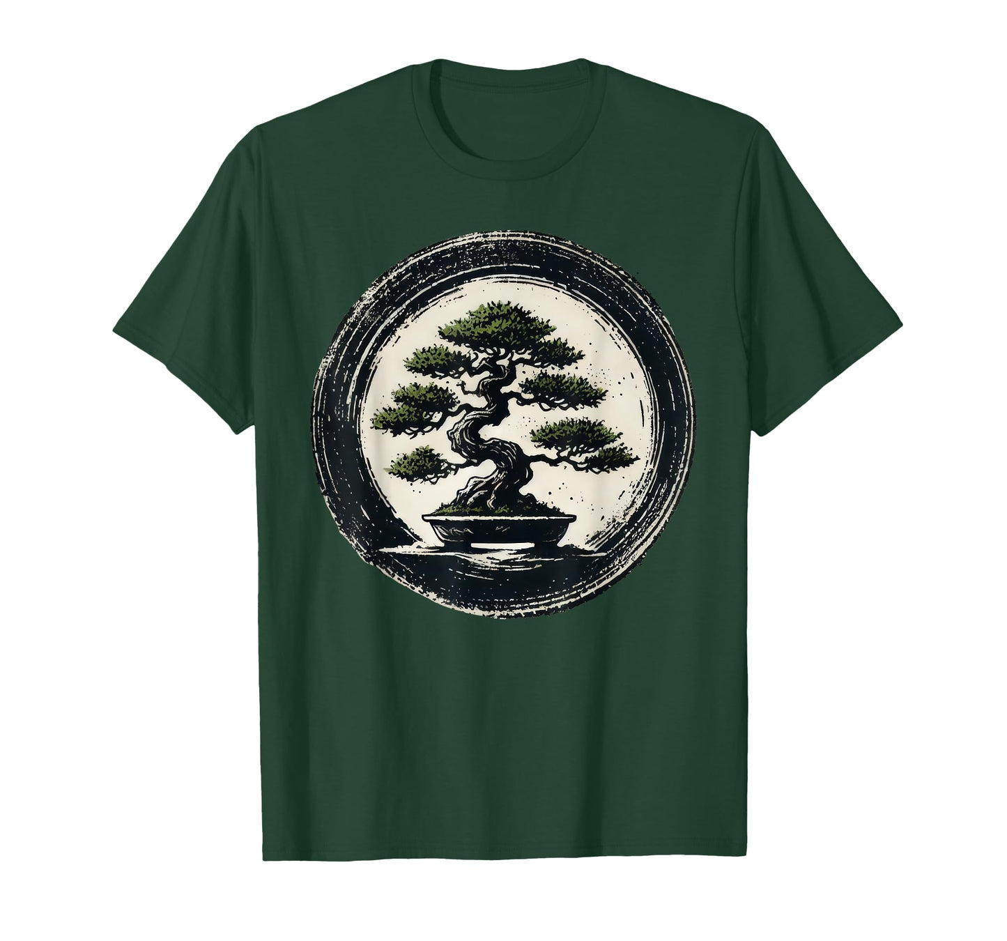 Japanese Bonsai Tree Zen Enso Circle T-Shirt