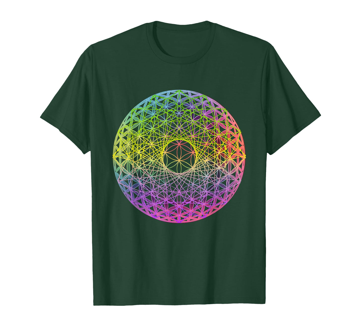 Sacred Geometry Mandala Chakra Alignment Through Ps chedelic T-Shirt