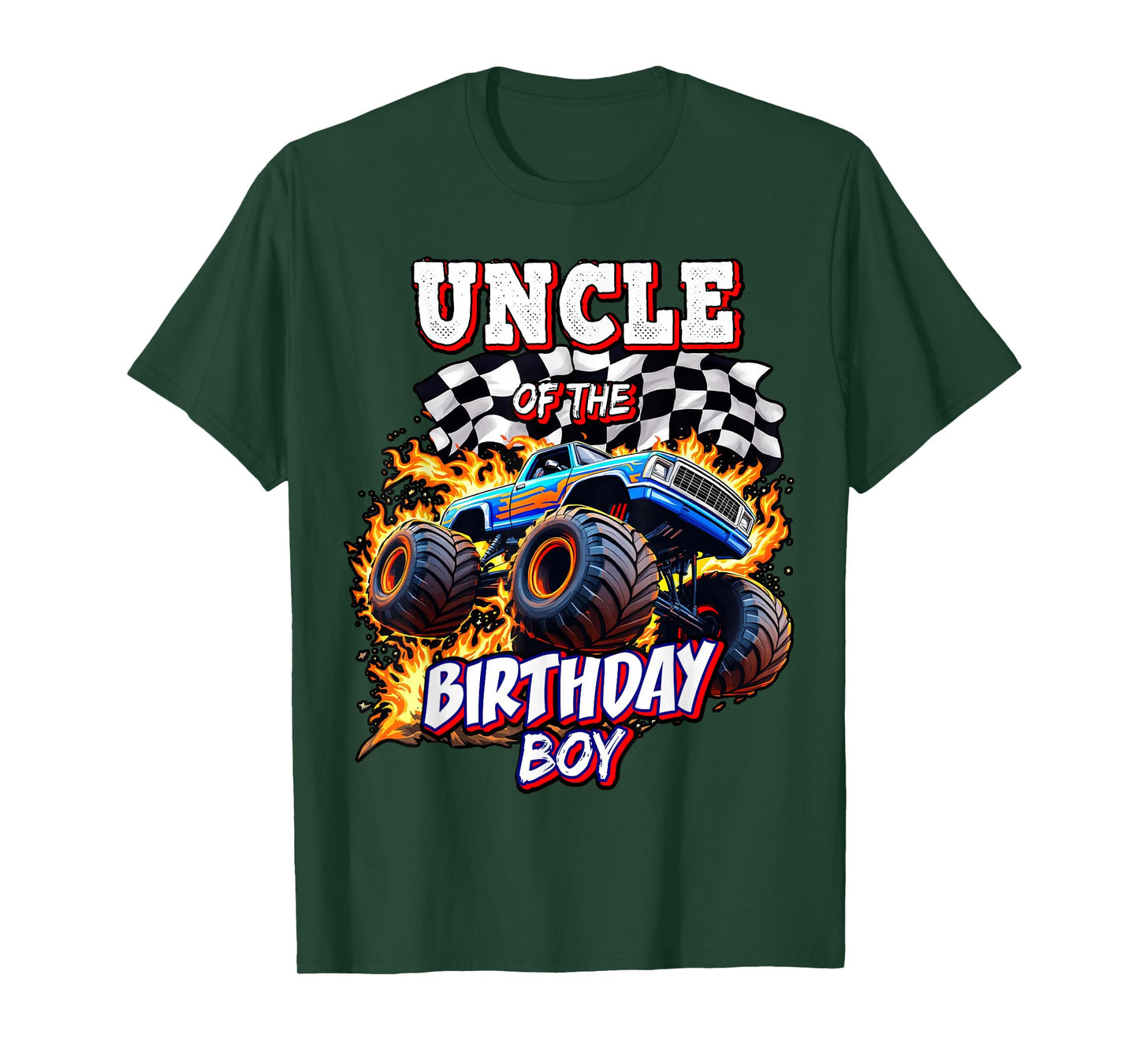 Uncle of the Birthday Boy Monster Truck Birthday Party T-Shirt