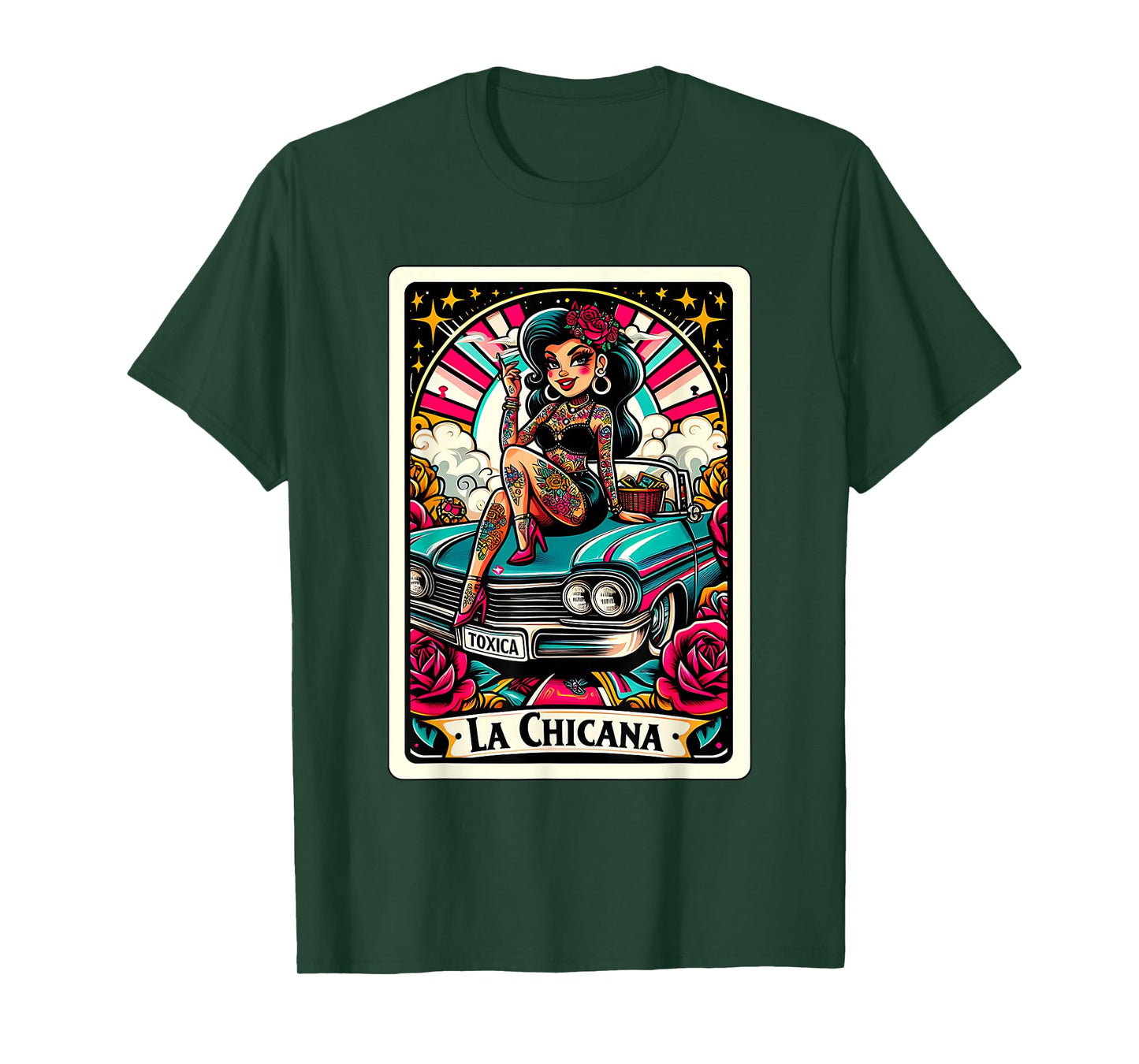 La Toxica Mexican Tarot Card Latina Woman Chicana T-Shirt