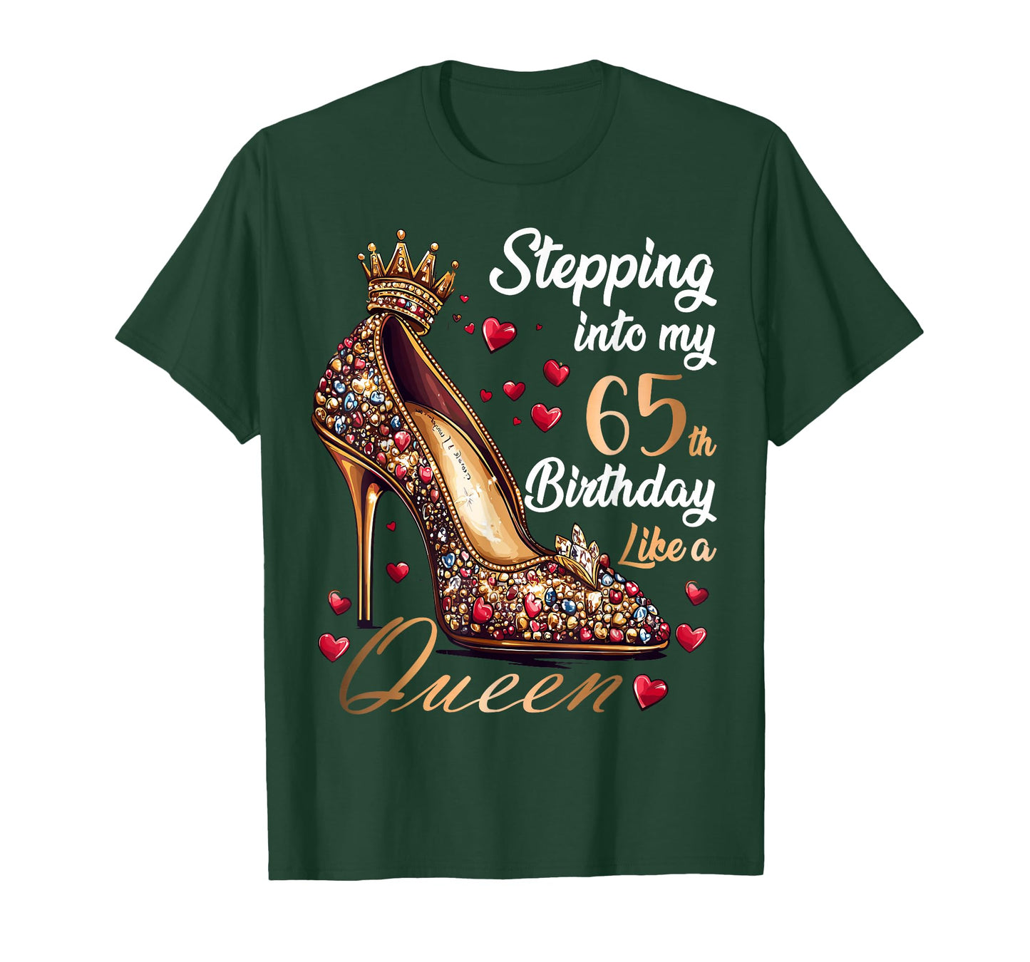 Stepping Into My 65th Birthday Like a Queen 65 Years Old T-Shirt