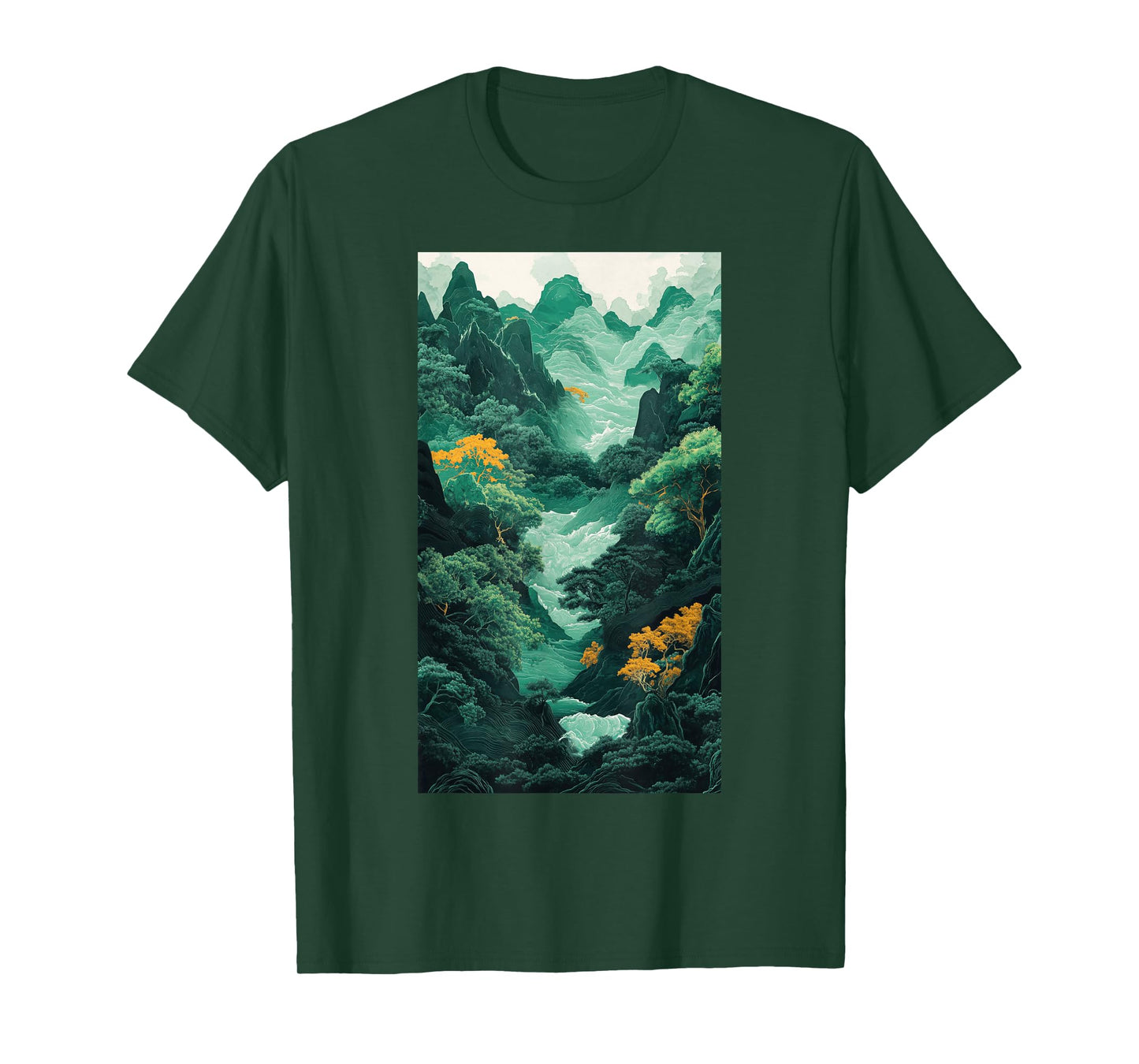 Jade Art Landscape Mountain landscape Nature art T-Shirt