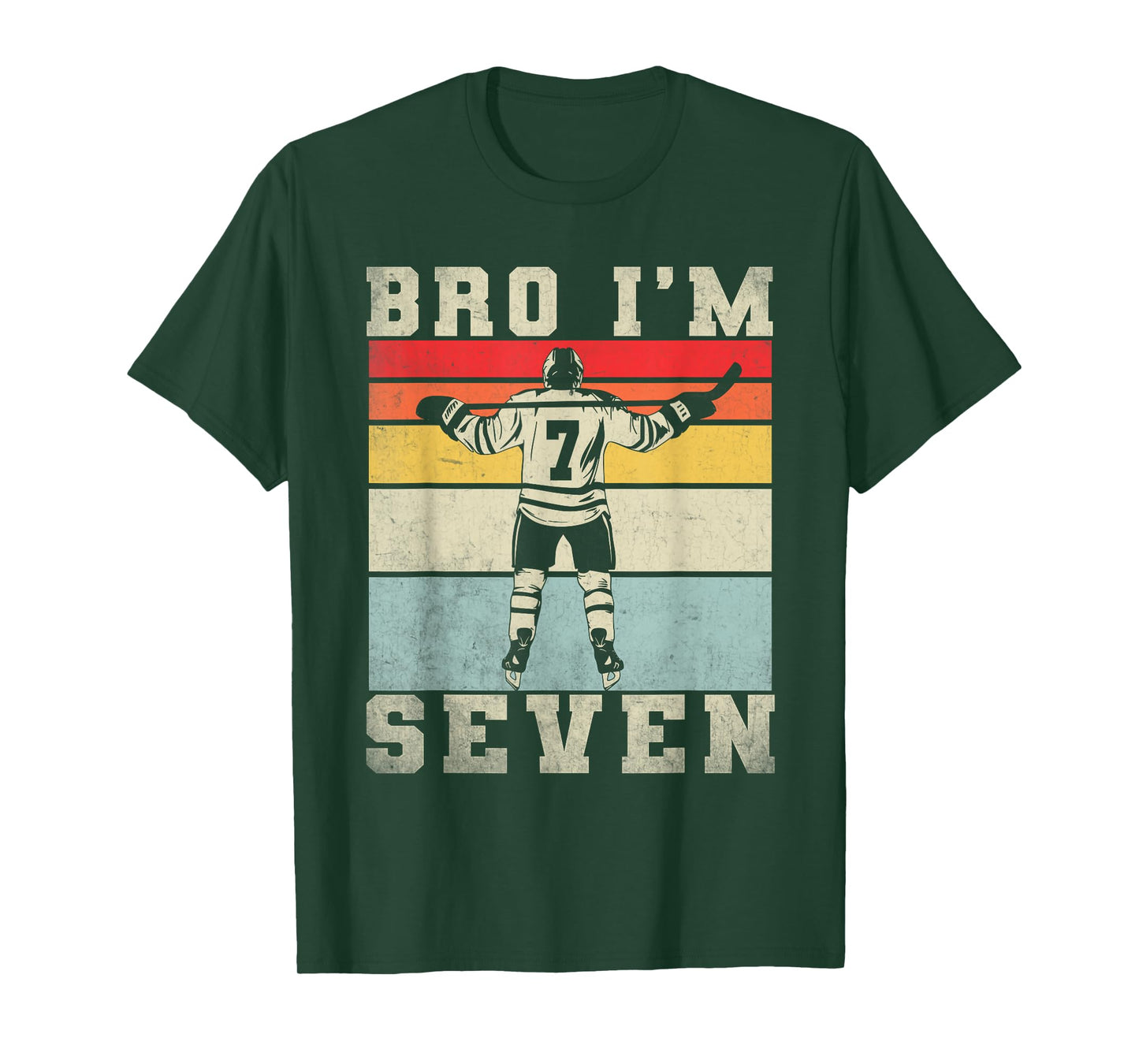 7th Birthday Ice Hockey Boy 7 Year Old Hockey Player T-Shirt