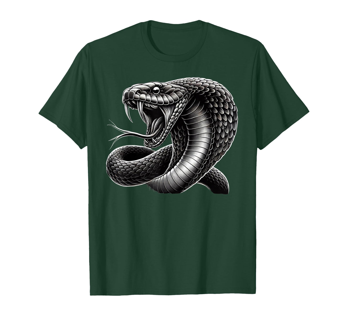 King Cobra Striking Pose Fierce Snake Lovers King Cobra T-Shirt