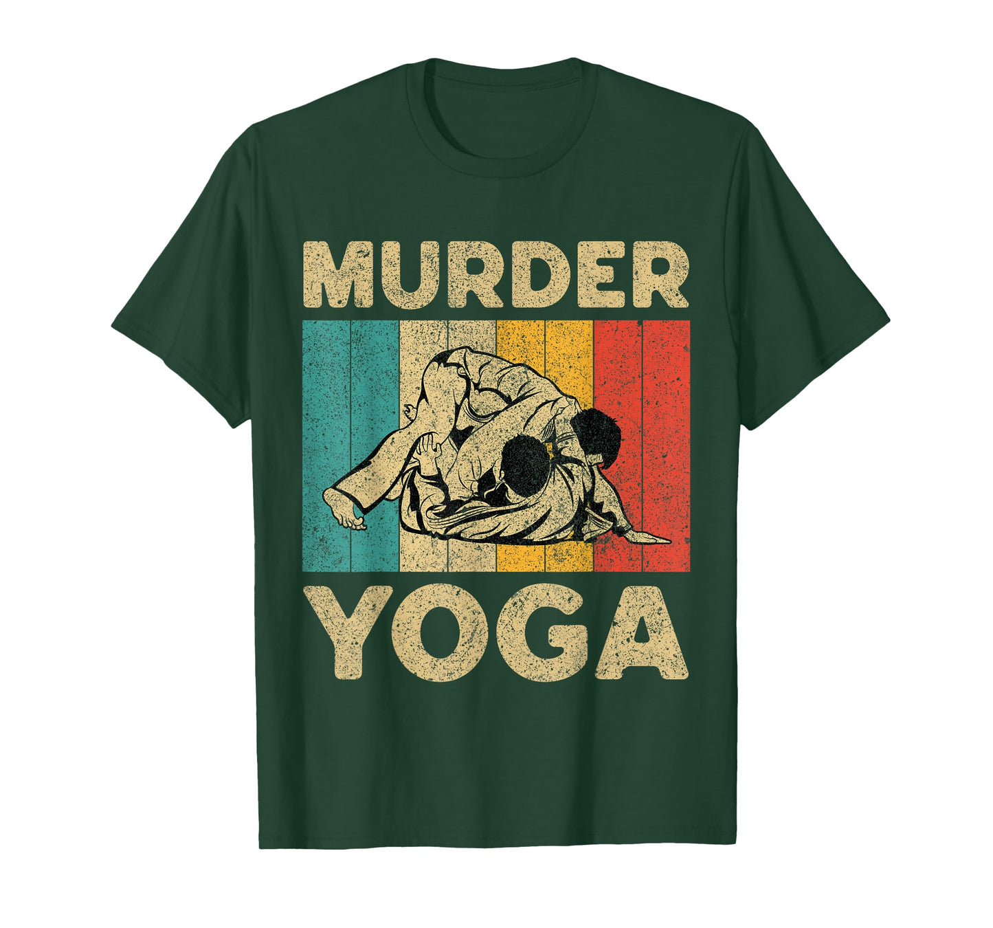 Murder Yoga Funny Vintage BJJ Brazilian Jiu Jitsu T-Shirt
