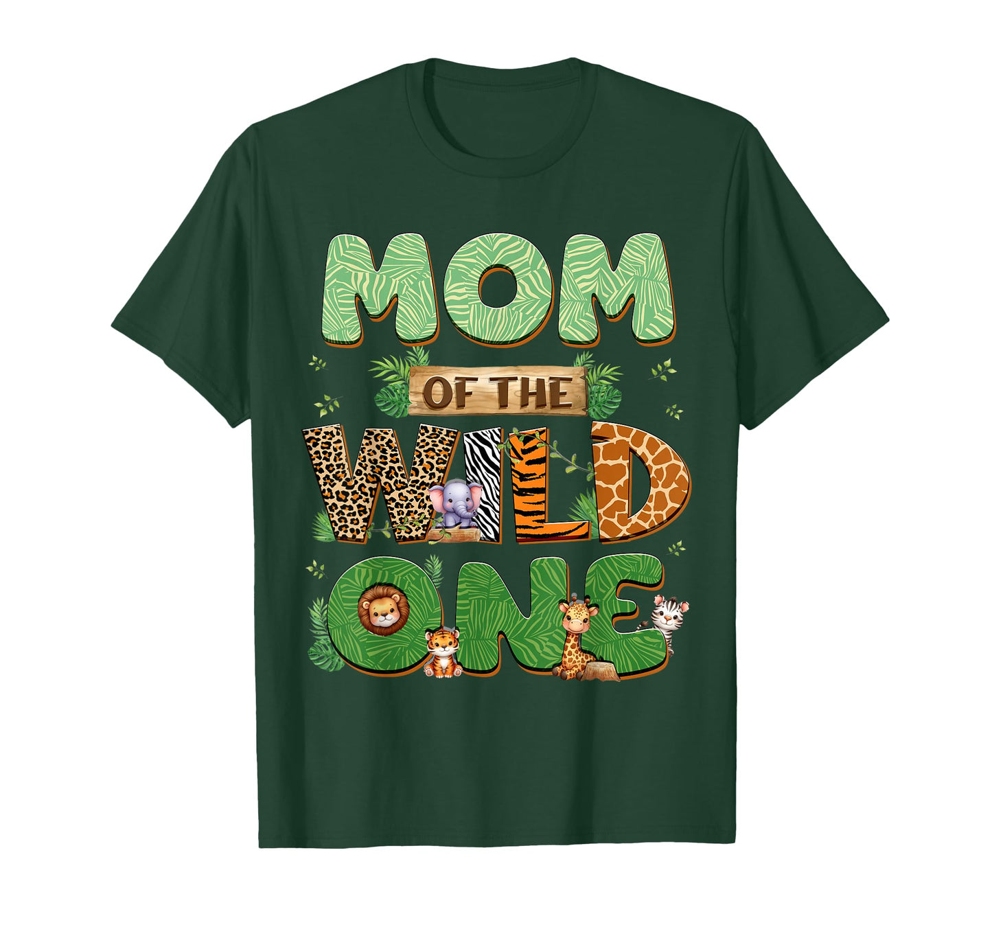 Mom Of The Wild One Birthday Family Matching Party Decor T-Shirt