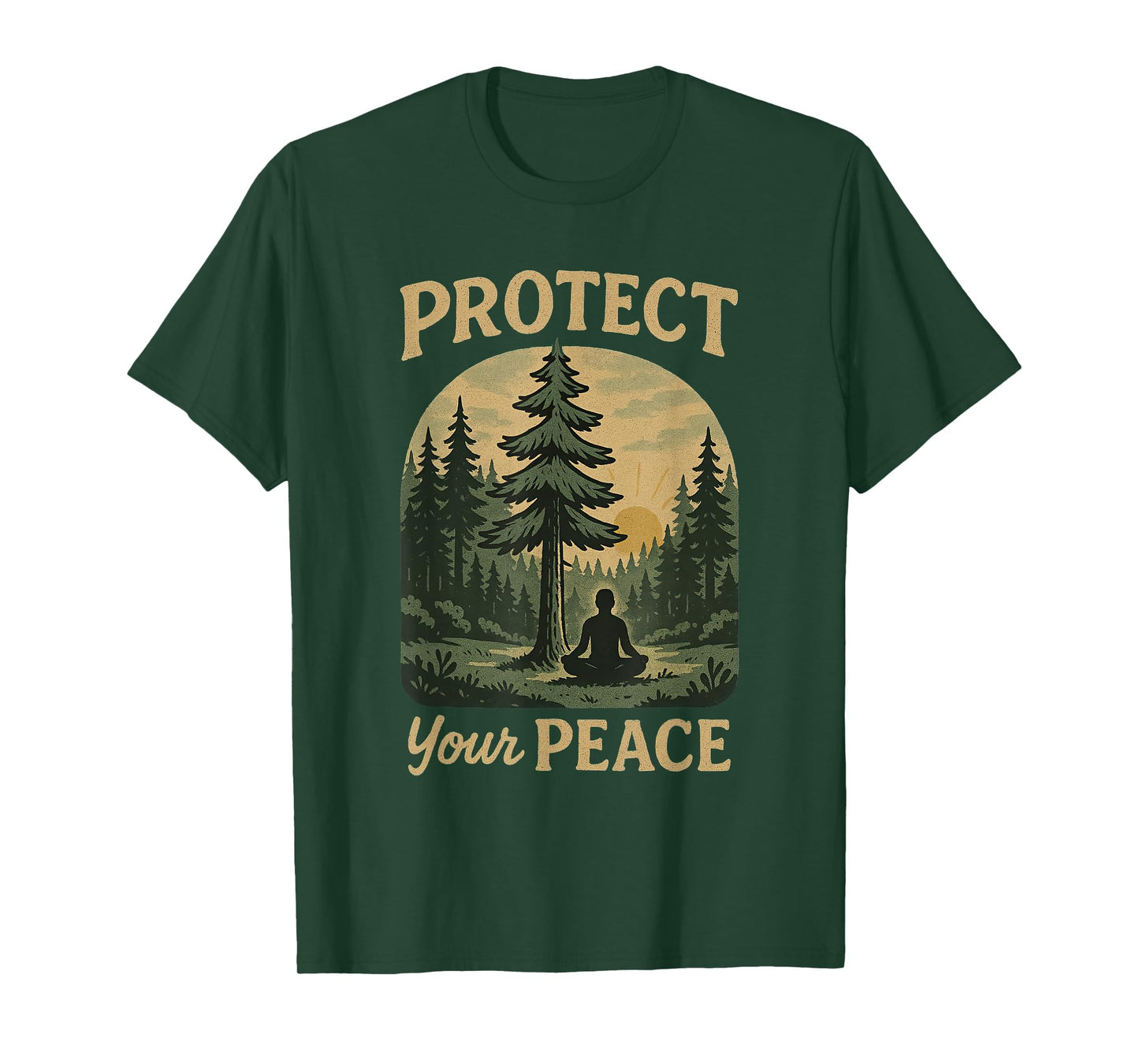 Protect Your Peace Mental Health Awareness Nature T-Shirt