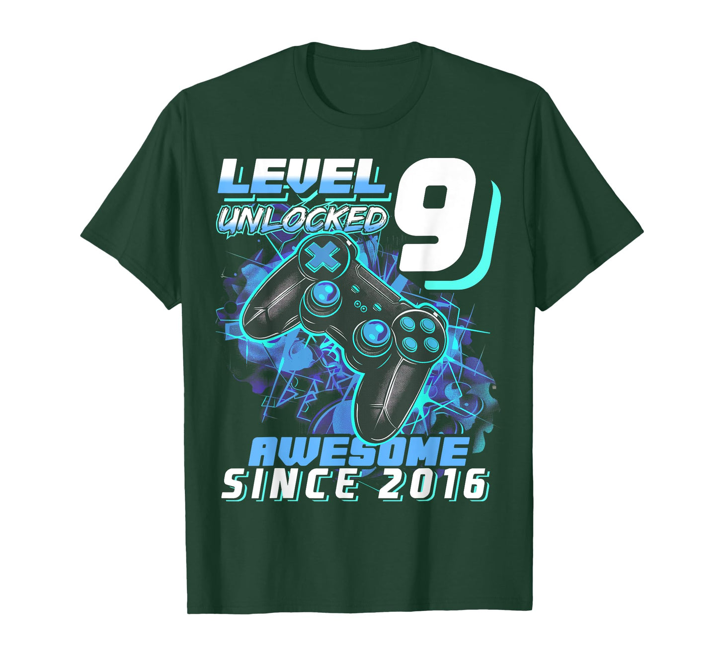9th Birthday Boy Level 9 Gamer 9 Year Video Game Party T-Shirt