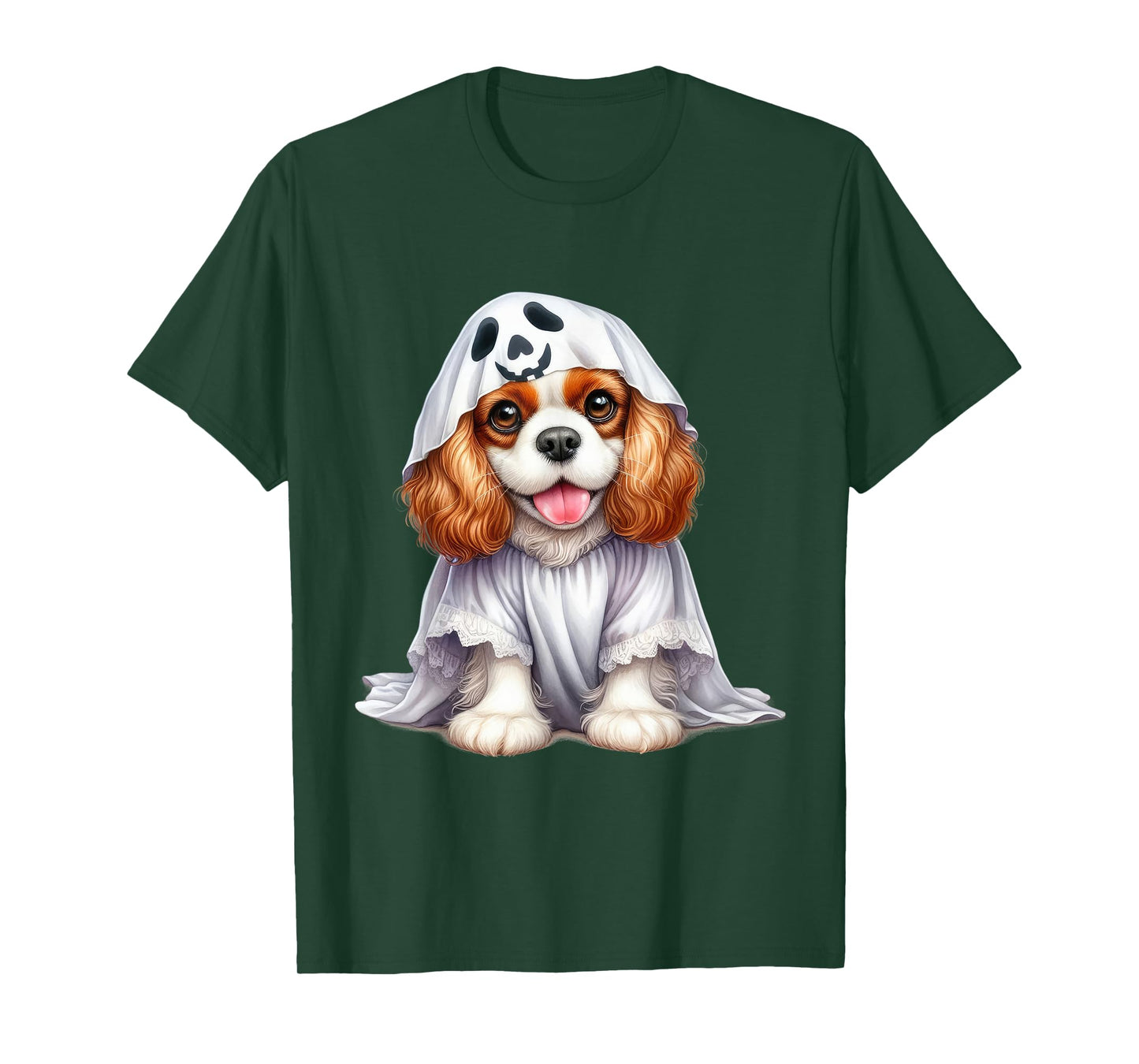 Funny Ghost Cavalier King Charles Spaniel Dog Lover T-Shirt