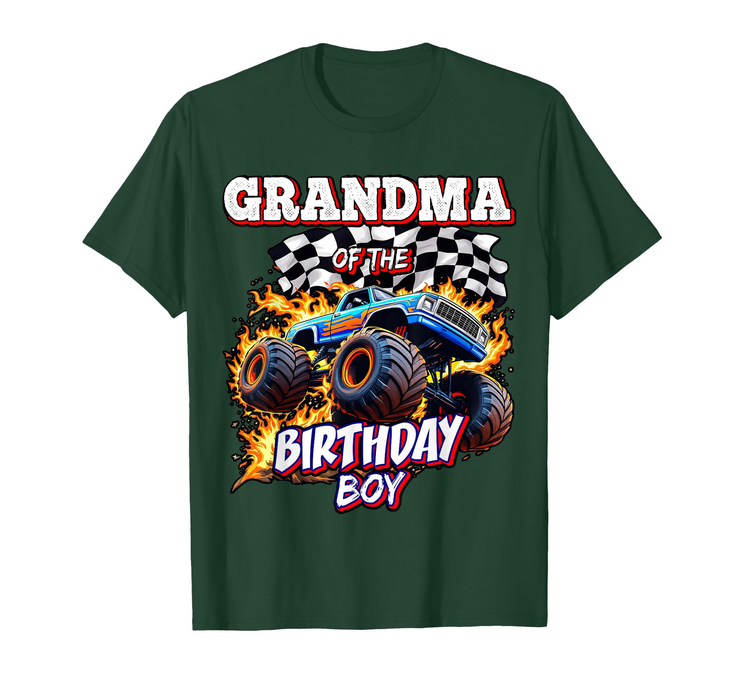 Grandma of the Birthday Boy Monster Truck Birthday Party T-Shirt