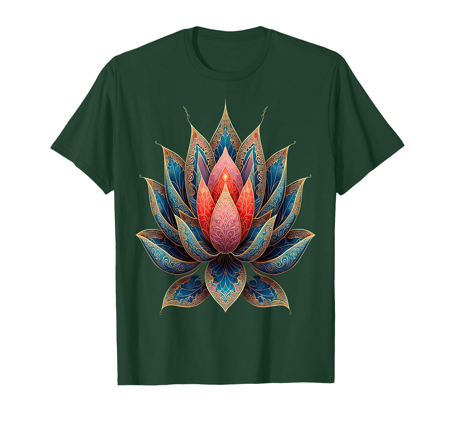 Ornate Lotus Mandala Spiritual Serenity T-Shirt