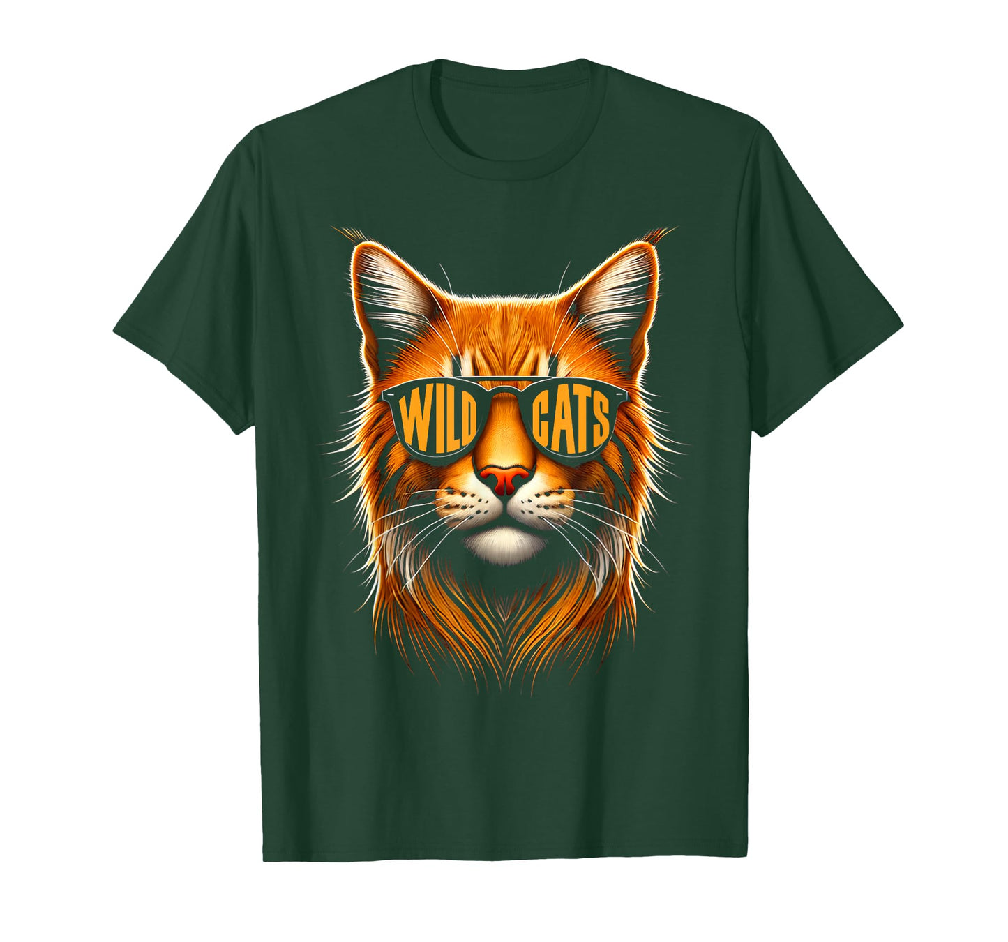 Vintage Wildcats Name Proud | Cat's Lovers Animal Evergreen T-Shirt