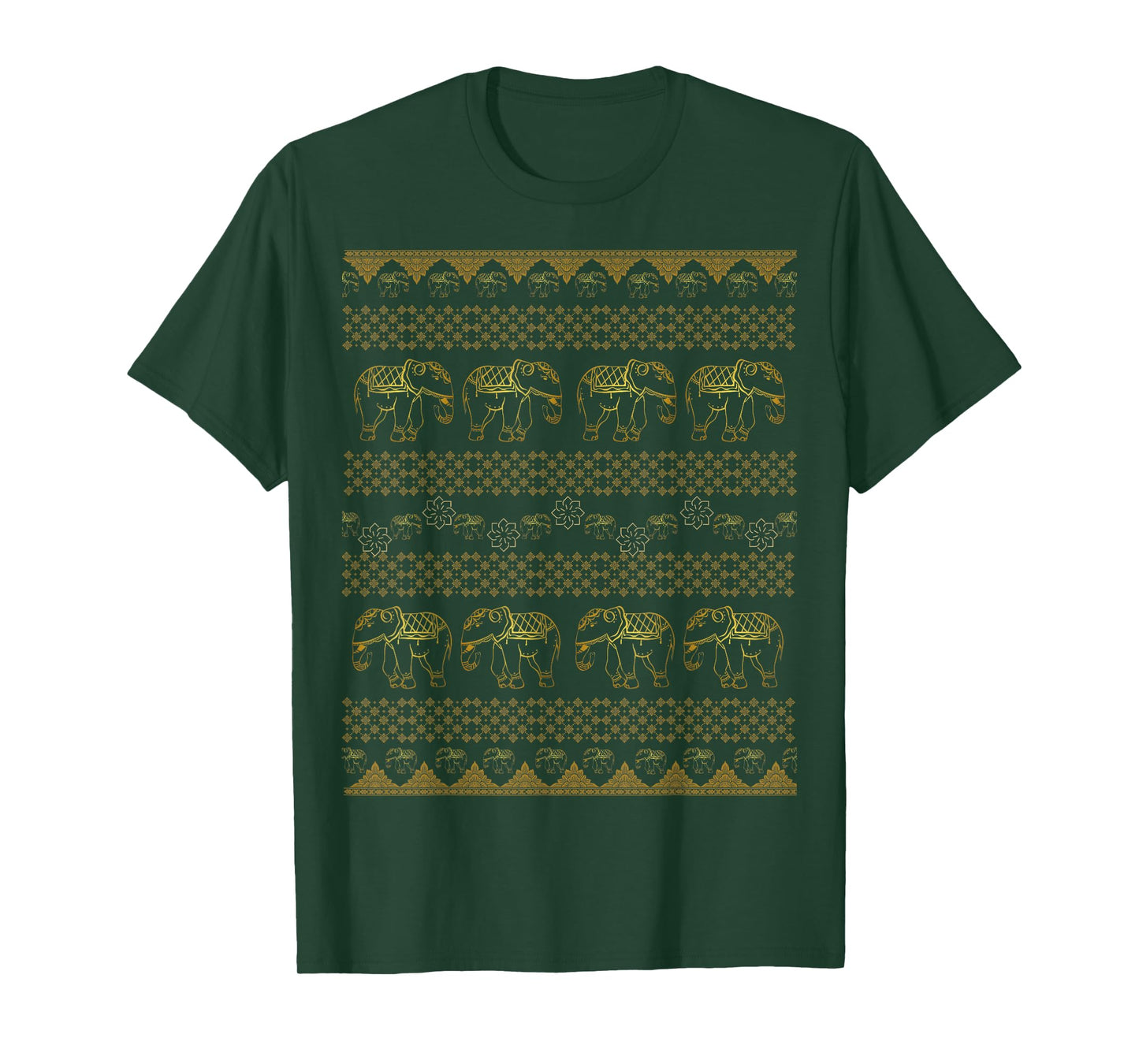 Thai Chang Pants Elephant Hippie Boho Yoga Palazzo Mandala T-Shirt