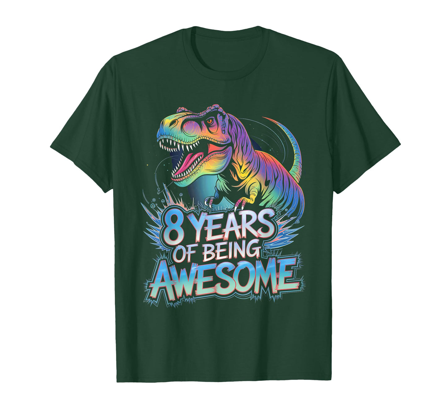 Dinosaur 8th Birthday Shirt For Boys 8 Year Old Birthday T-Shirt
