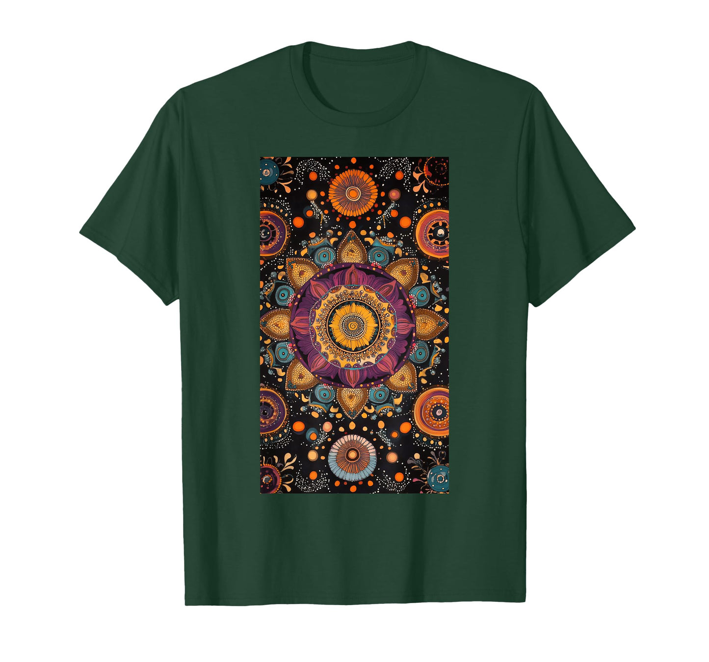 Geometric Mandala Patterns Bohemian Psychedelic T-Shirt