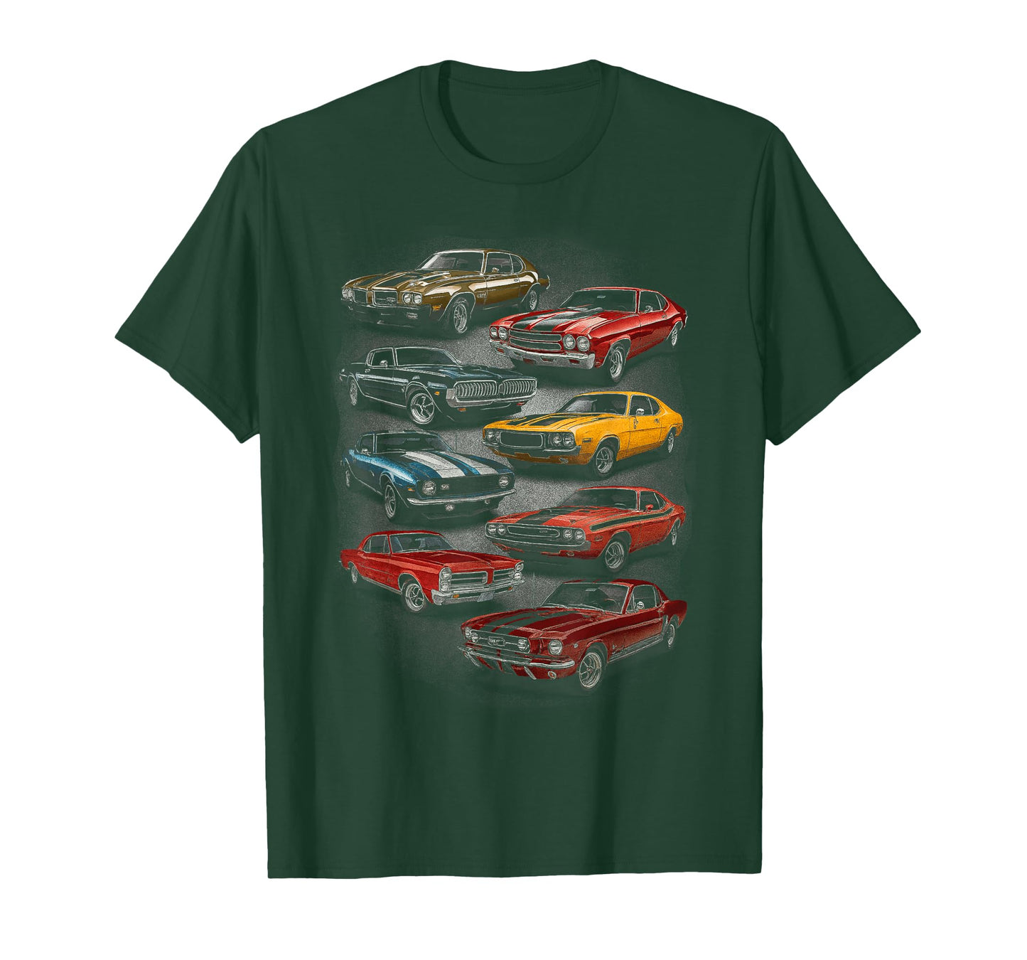 Vintage American Iconic Classic Muscle Car Retro Artwork T-Shirt