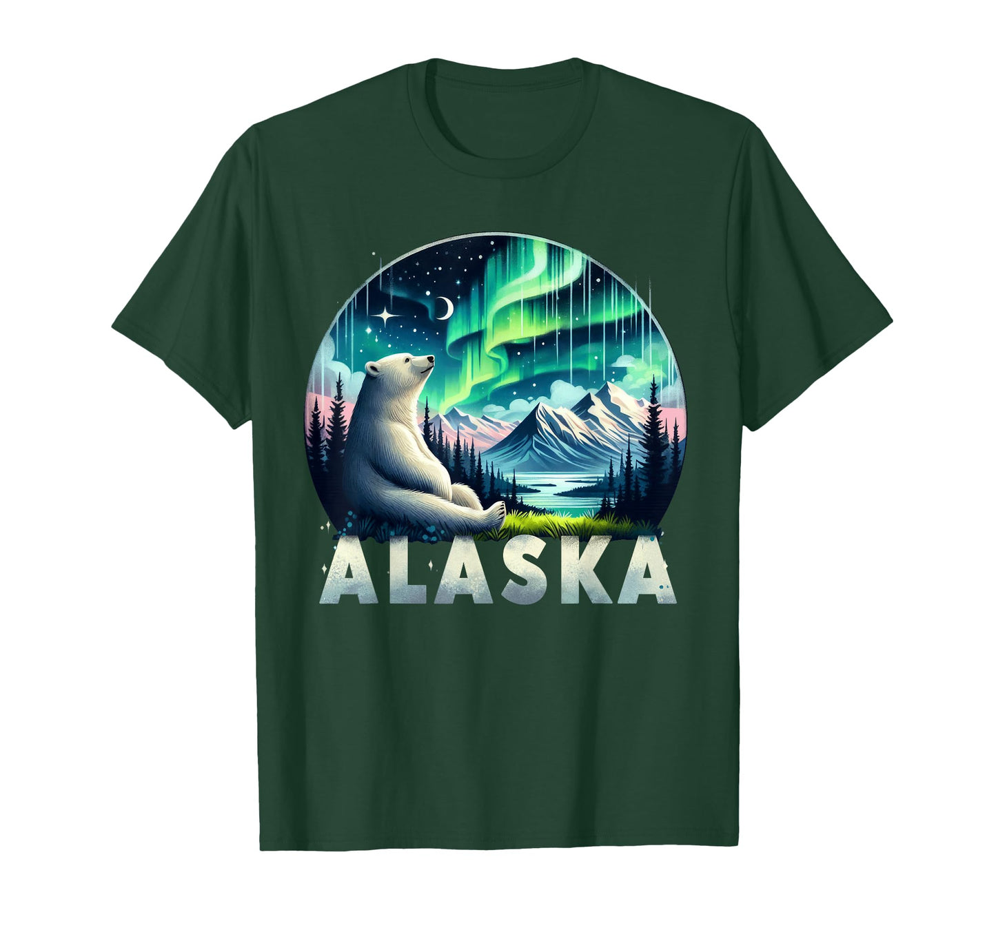Alaska Northern Lights Aurora Viewing Vacation Alaska Trip T-Shirt