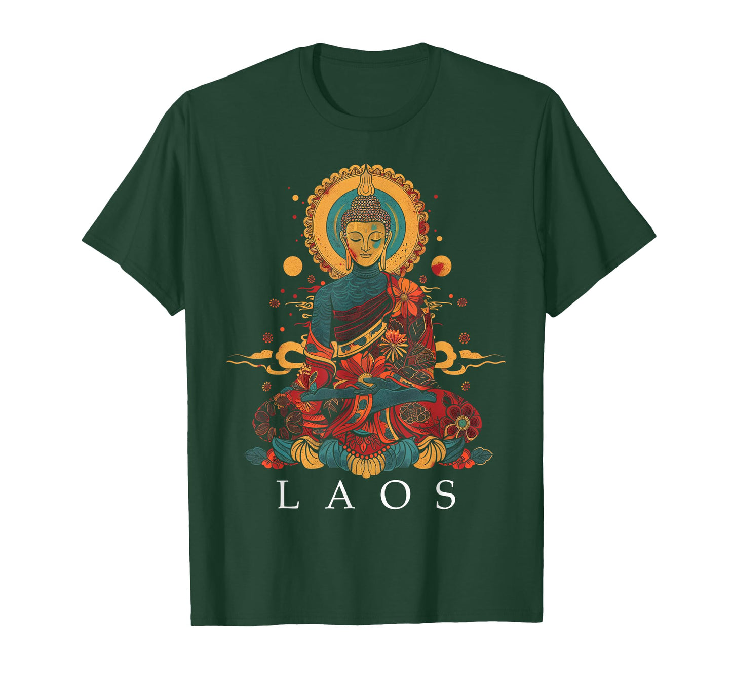 Laos Buddha Vintage Buddhist Souvenir T-Shirt