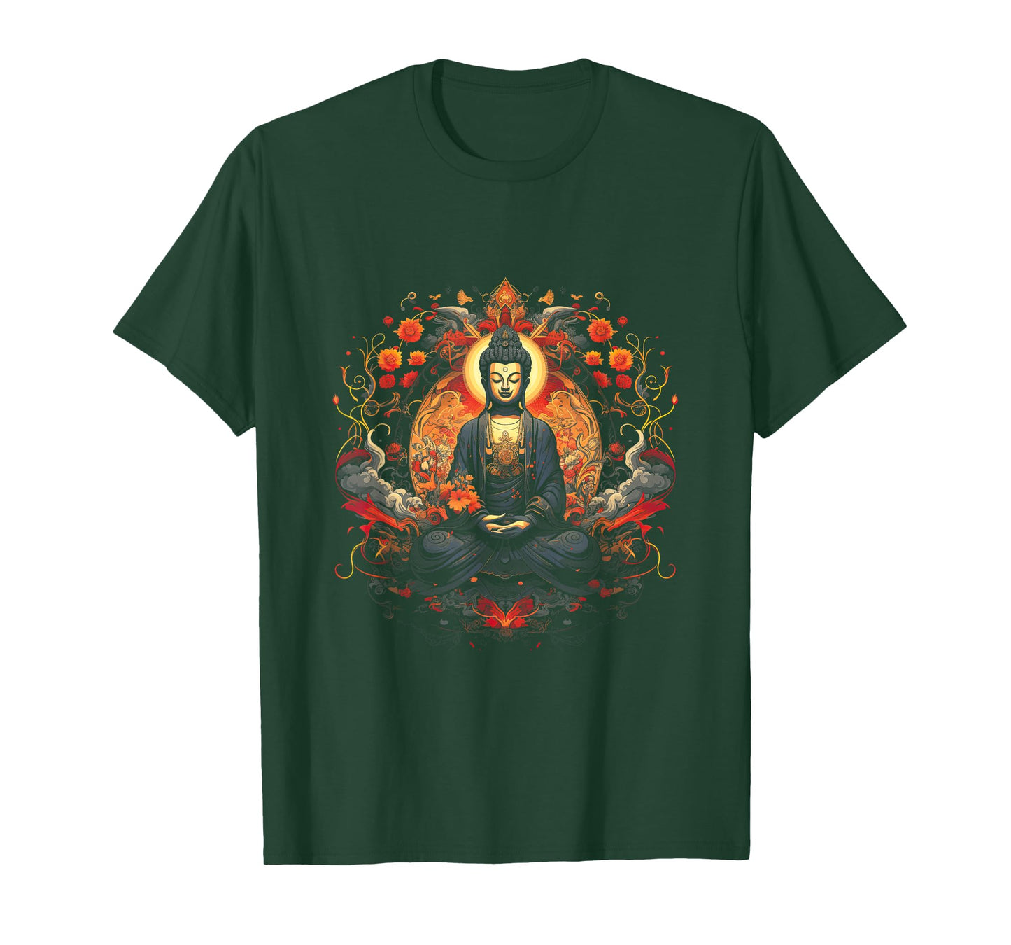 Spirituality Artwork Peace Zen Yoga Asia Guatama Buddhism Buddha Religion Meditation Spiritual T-Shirt, Small