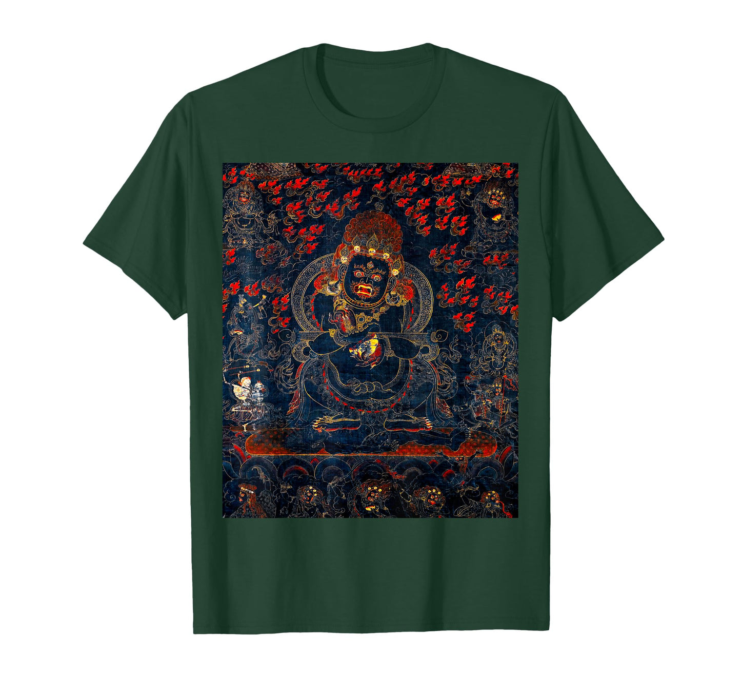 Mahakala Protector Tibetan Buddhist Thangka Mandala Buddhism T-Shirt