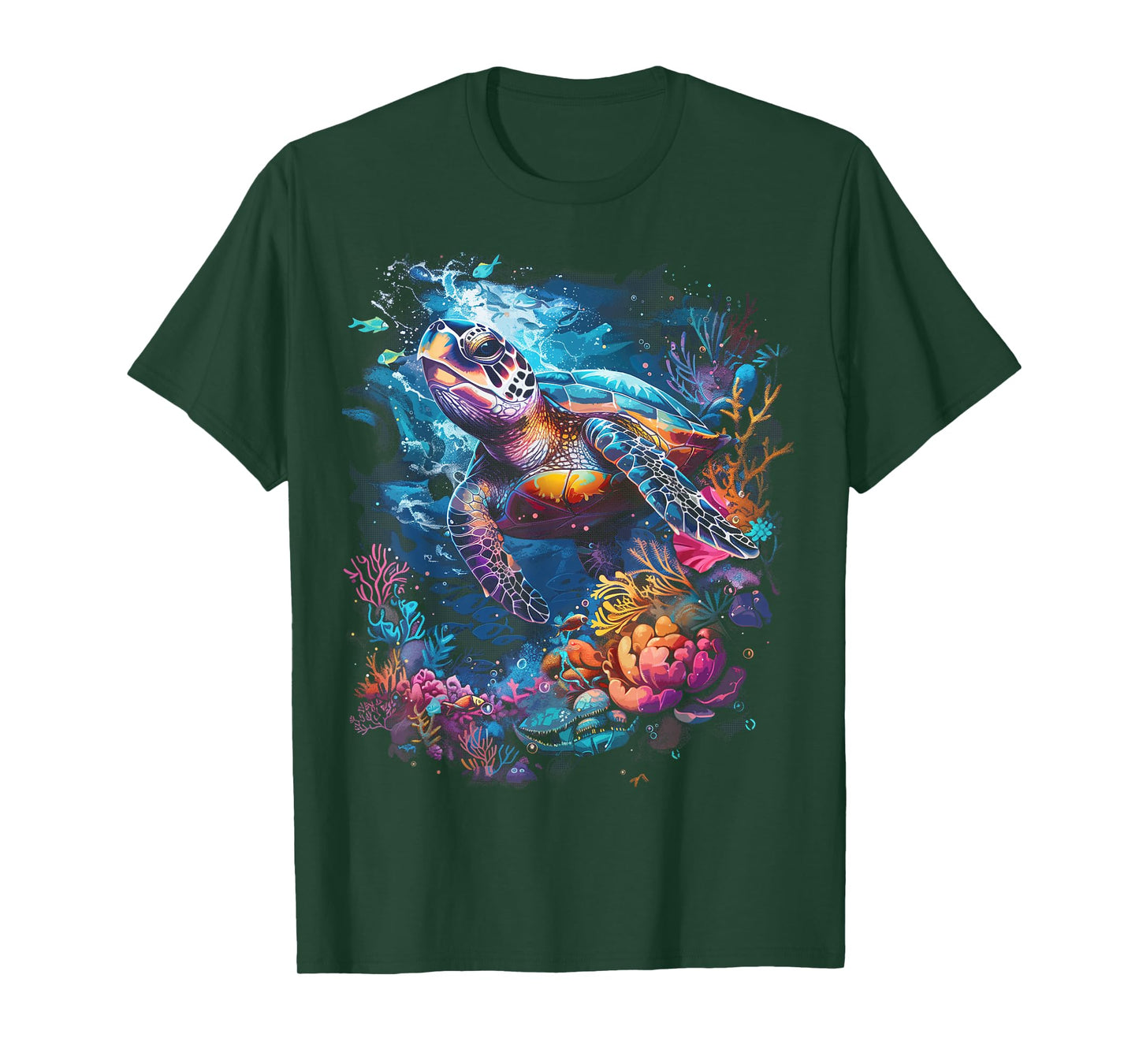 Sea Turtle Beach Lover Ocean Animal Graphic Novelty Womens T-Shirt