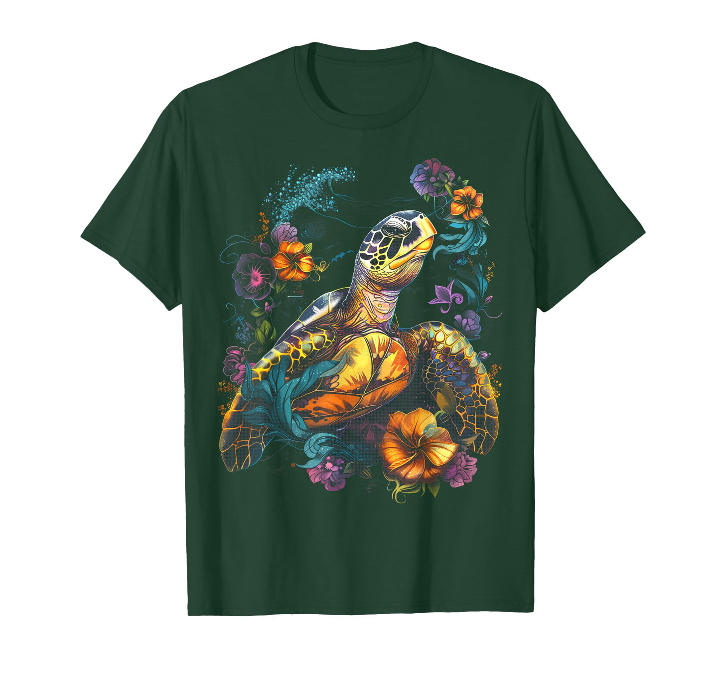 Sea Turtle Beach Lover Ocean Animal Graphic Novelty Womens T-Shirt