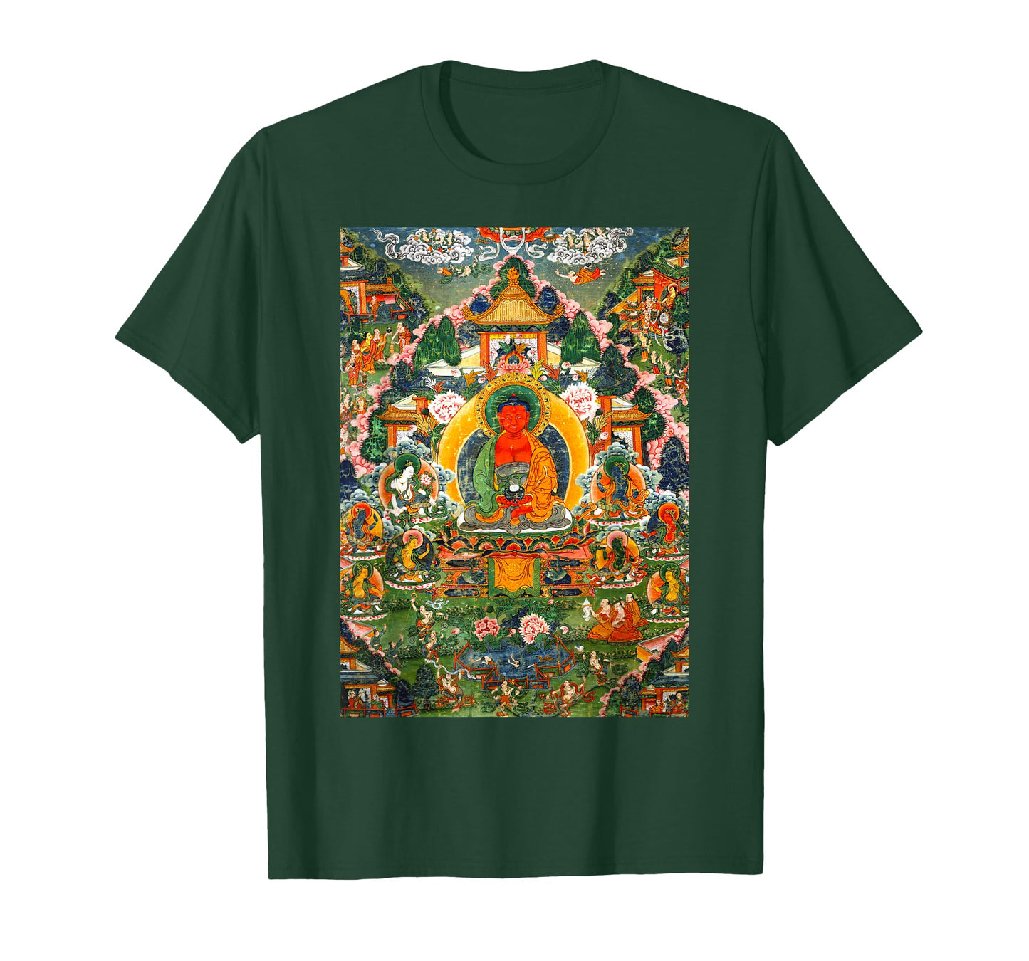 Buddha Amitabha Tibetan Buddhist Thangka Mandala Buddhism T-Shirt