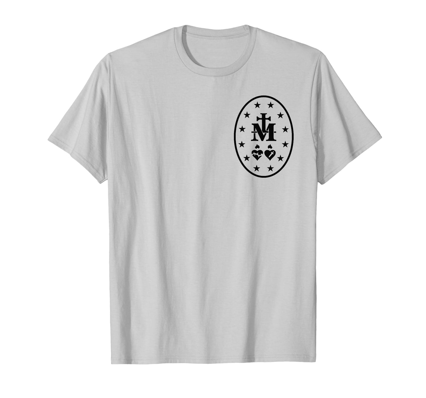 Miraculous Medal T-Shirt Catholic Virgin Mary Sacred Heart T-Shirt