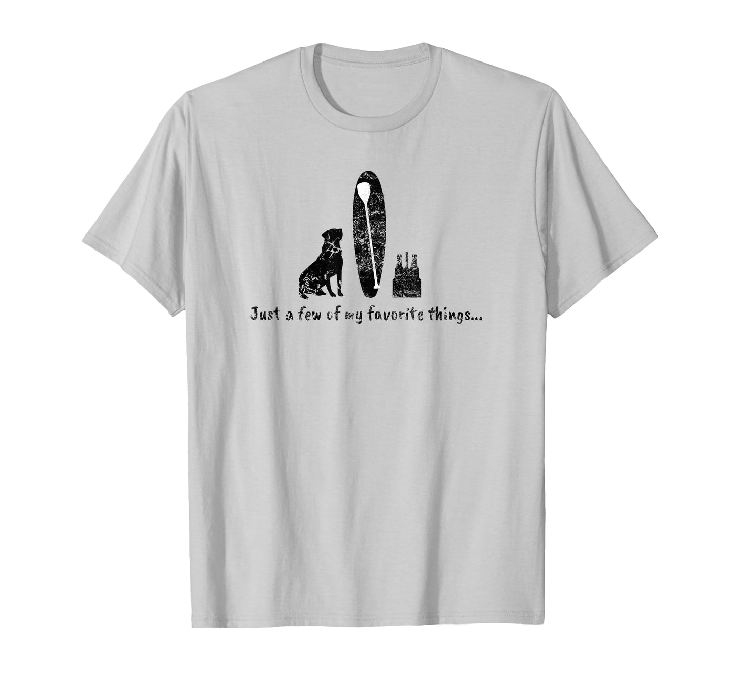 Surf SUP Paddle Board Dog Beer Life Favorites T-Shirt for Men Women