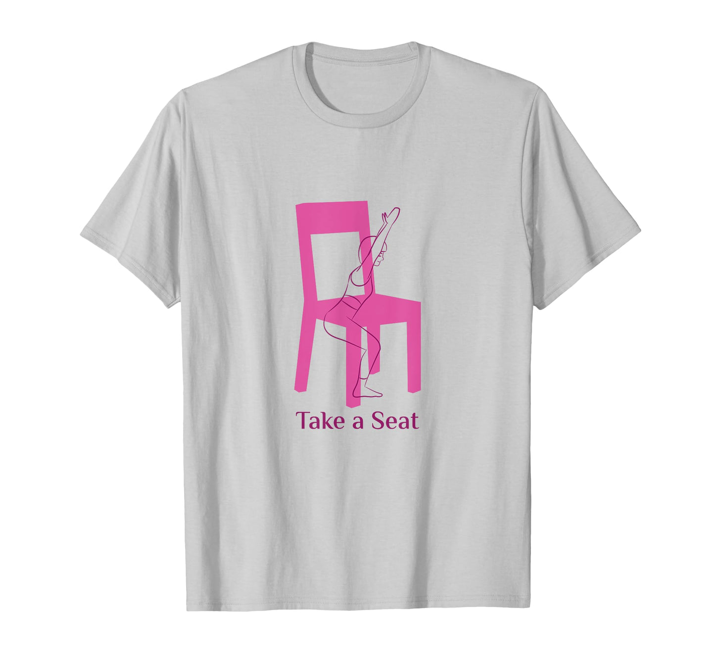 Asana Yoga Poses Chair Pose Utkatasana Funny Women Yogini T-Shirt