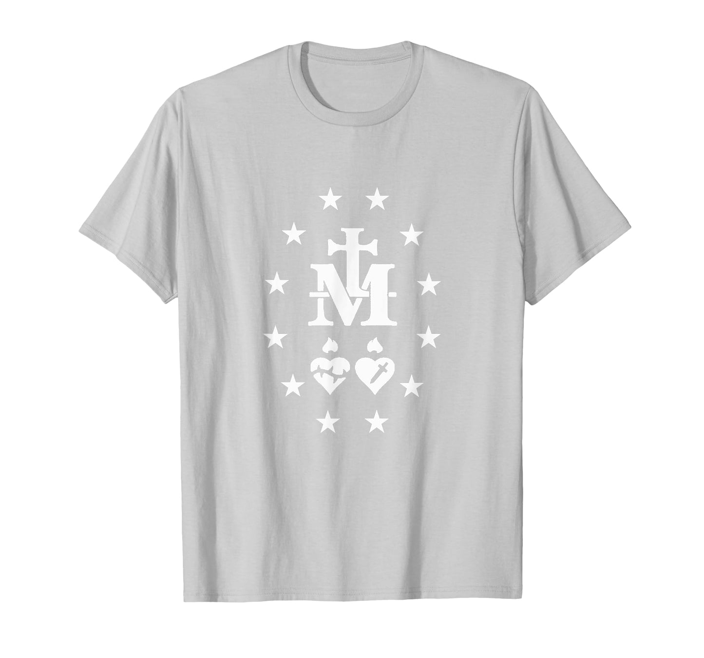 Miraculous Medal T-Shirt Catholic Virgin Mary Sacred Heart T-Shirt