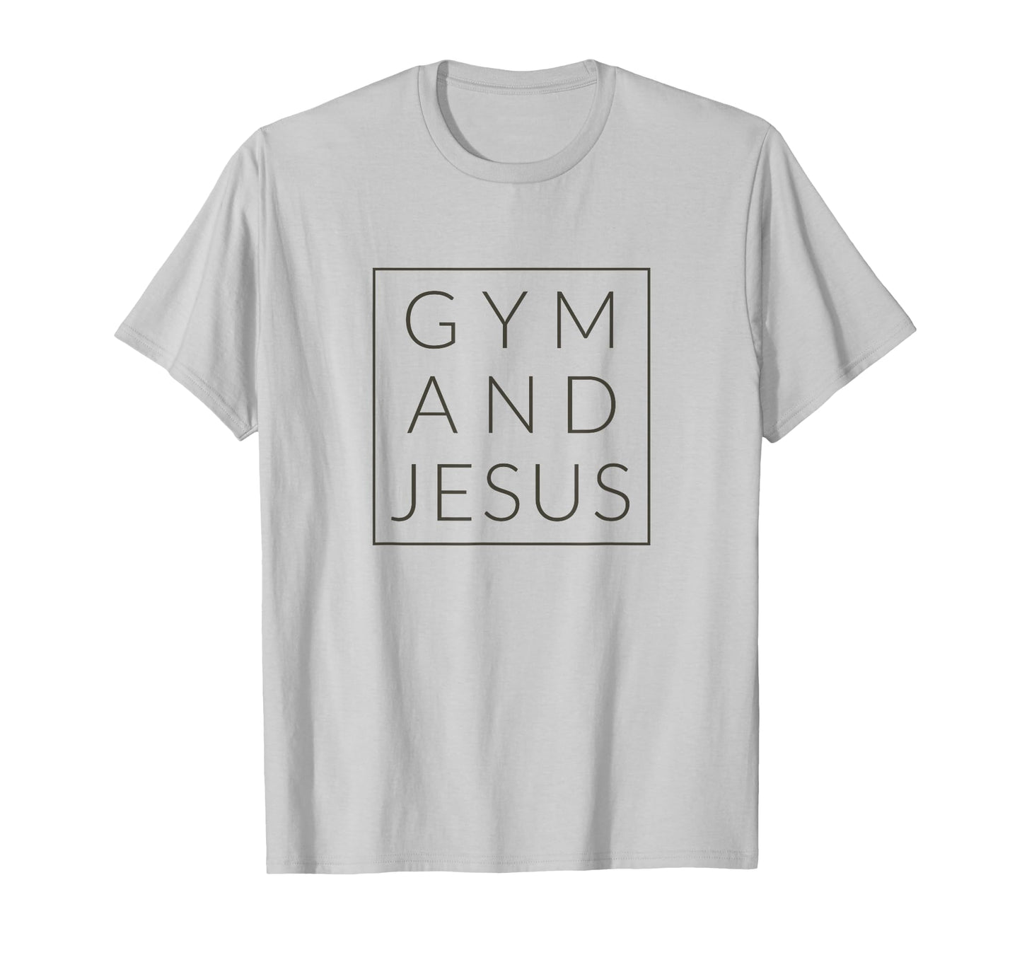 Gym and Jesus, Christian Workout, Fun Modern Fitness T-Shirt