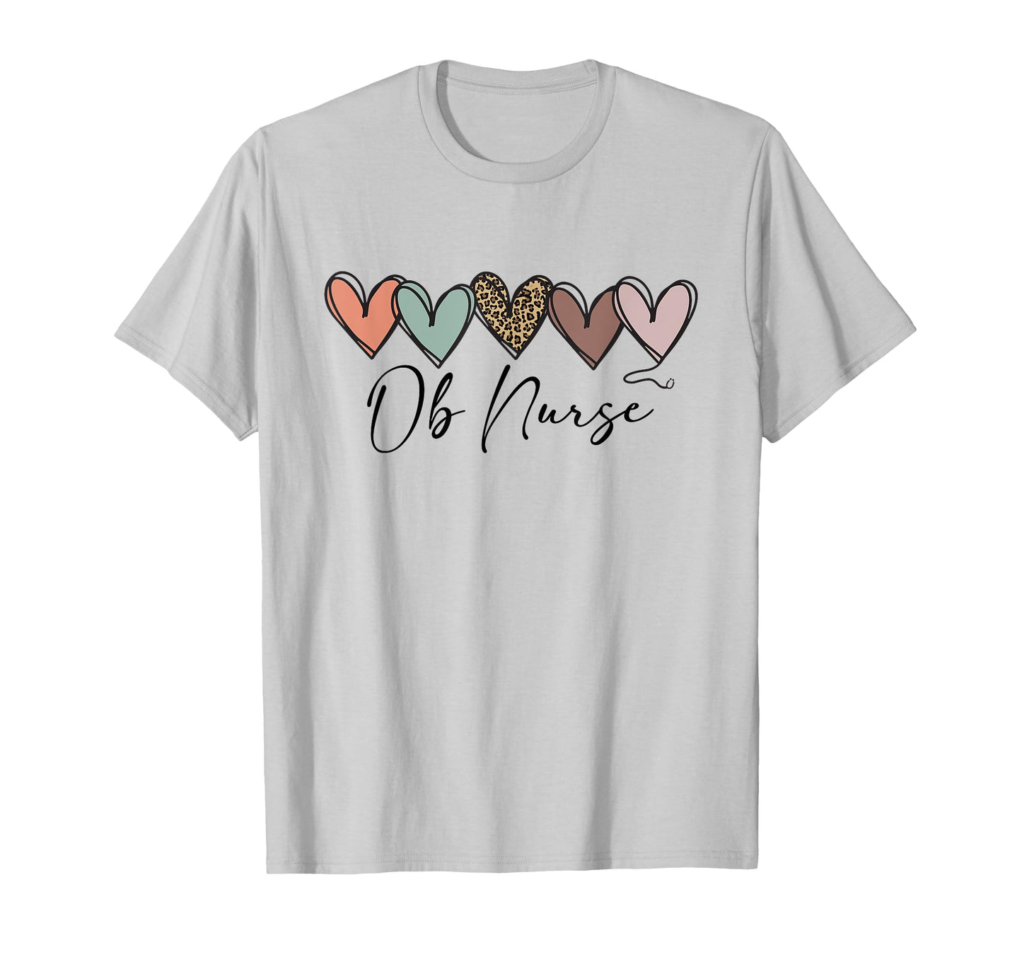 Cute OB Nurse Baby Feet Heart Graphic for Women T-Shirt