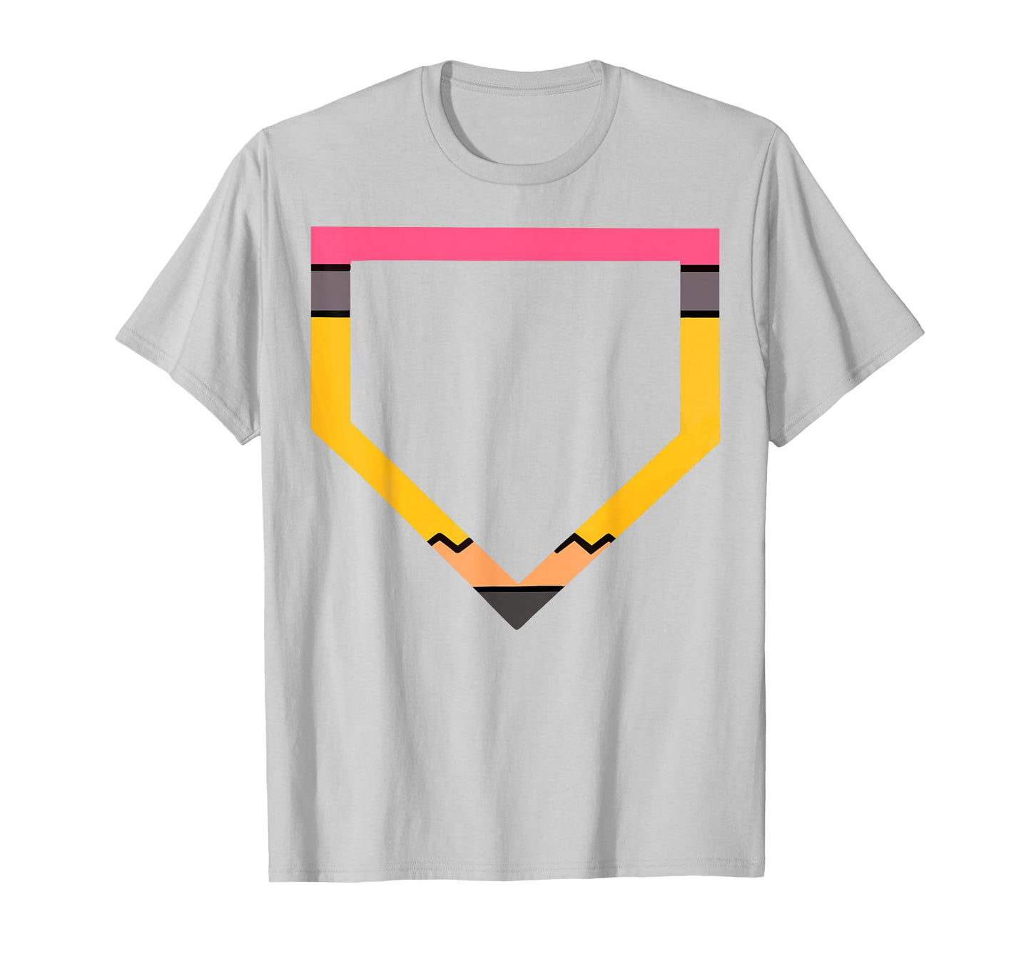 Pencil Home Plate Baseball Lovers Boys Kids Back to School T-Shirt