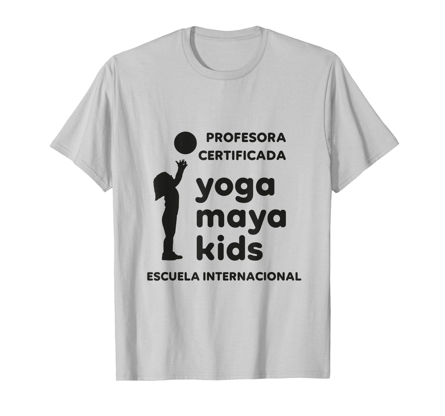 Yoga Maya kids Certified Teacher T-Shirt, Unisex-Adult, Educators, Children, Grey, Small, Short Sleeve, T-Shirt