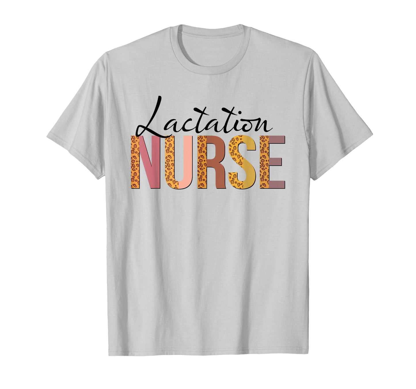 Leopard Lactation Nurse Gifts Womens Nursing Apparel T-Shirt