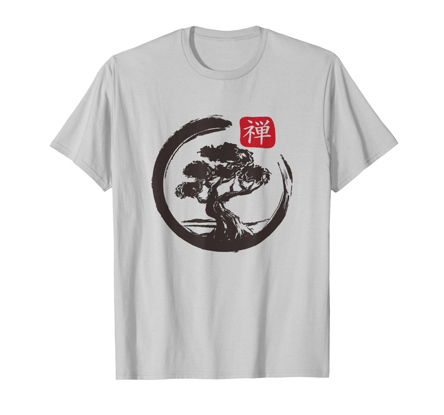 Bonsai Tree In Japanese Zen Buddhist Spiritual nature T-Shirt