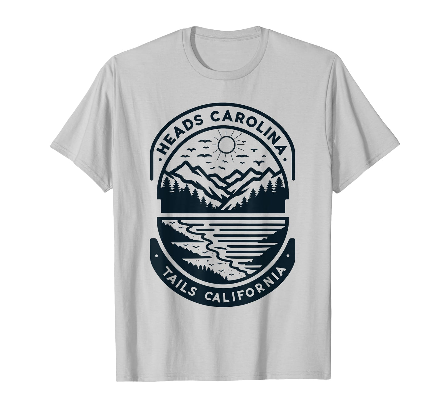 Heads Carolina Tail California Retro Vintage T-Shirt