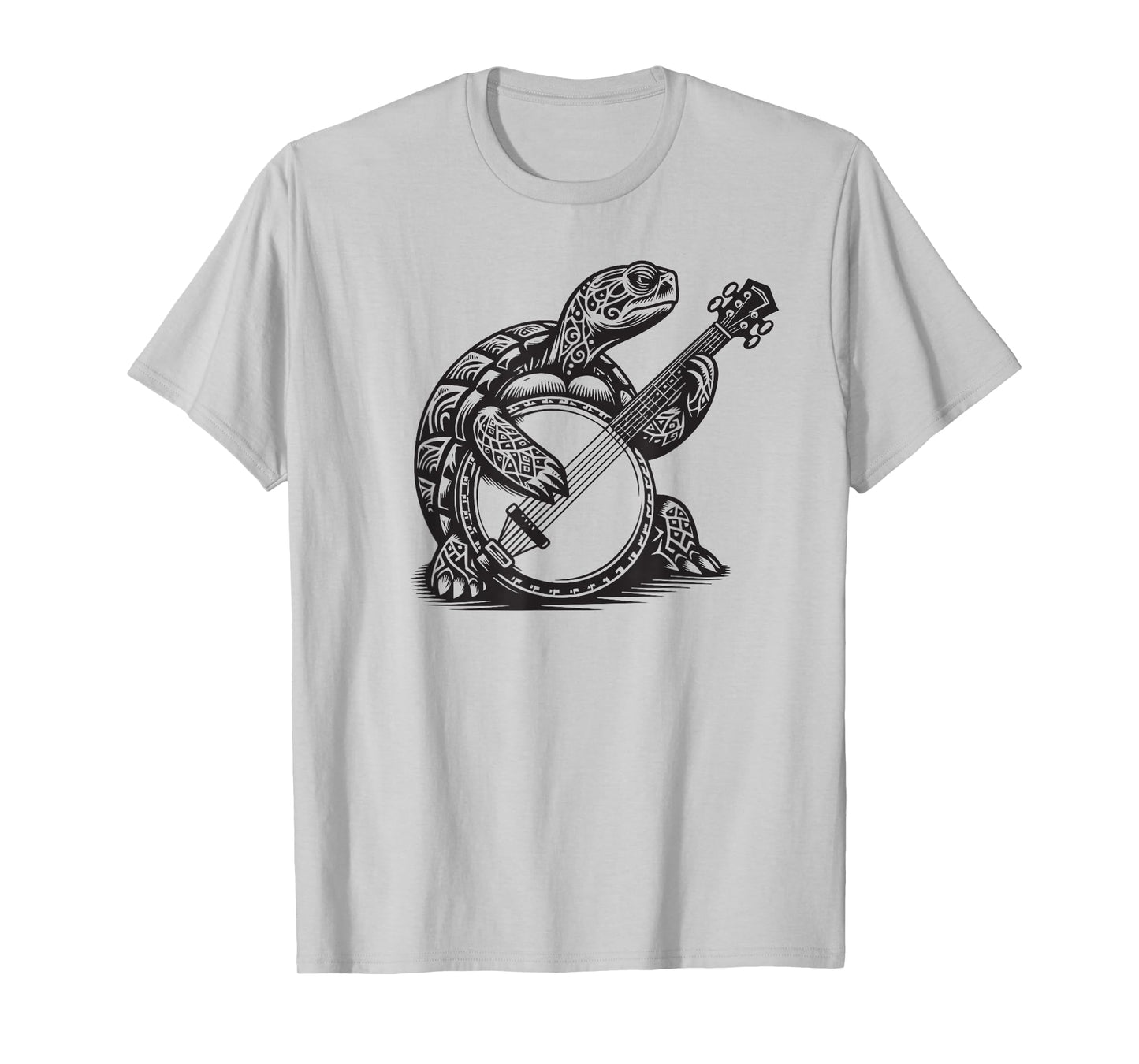 Turtle Playing Banjo Tribal Art Music Festival Zen T-Shirt