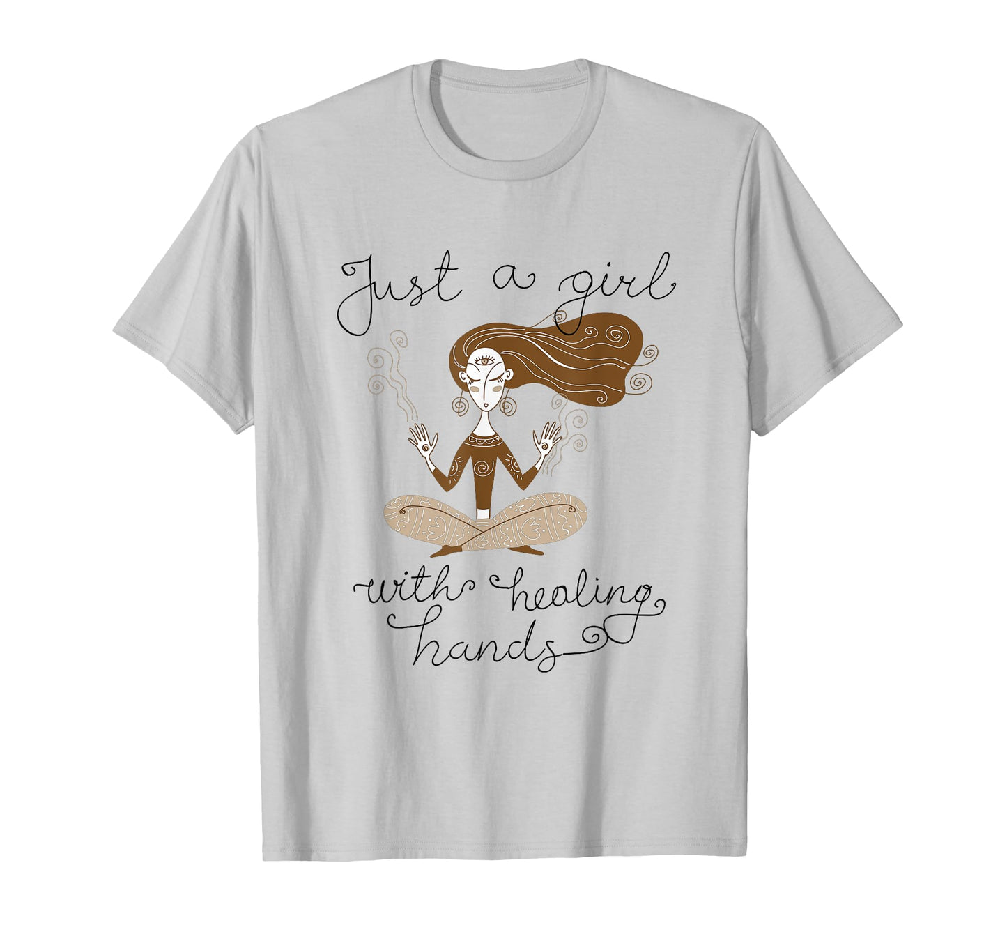 A Girl With Healing Hands Reiki Master Reiki Therapist T-Shirt